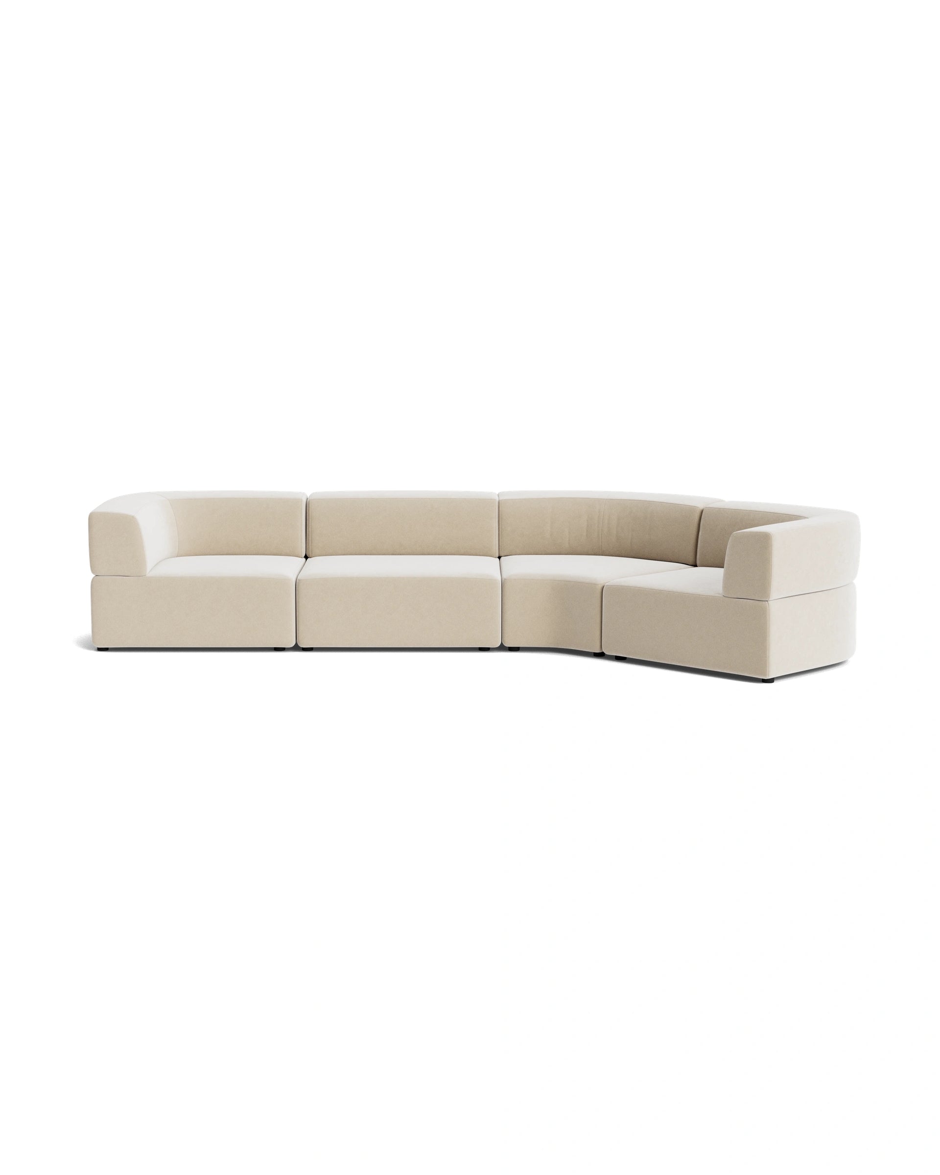 Stretch Closed Angle Sofa - Eden Ecru