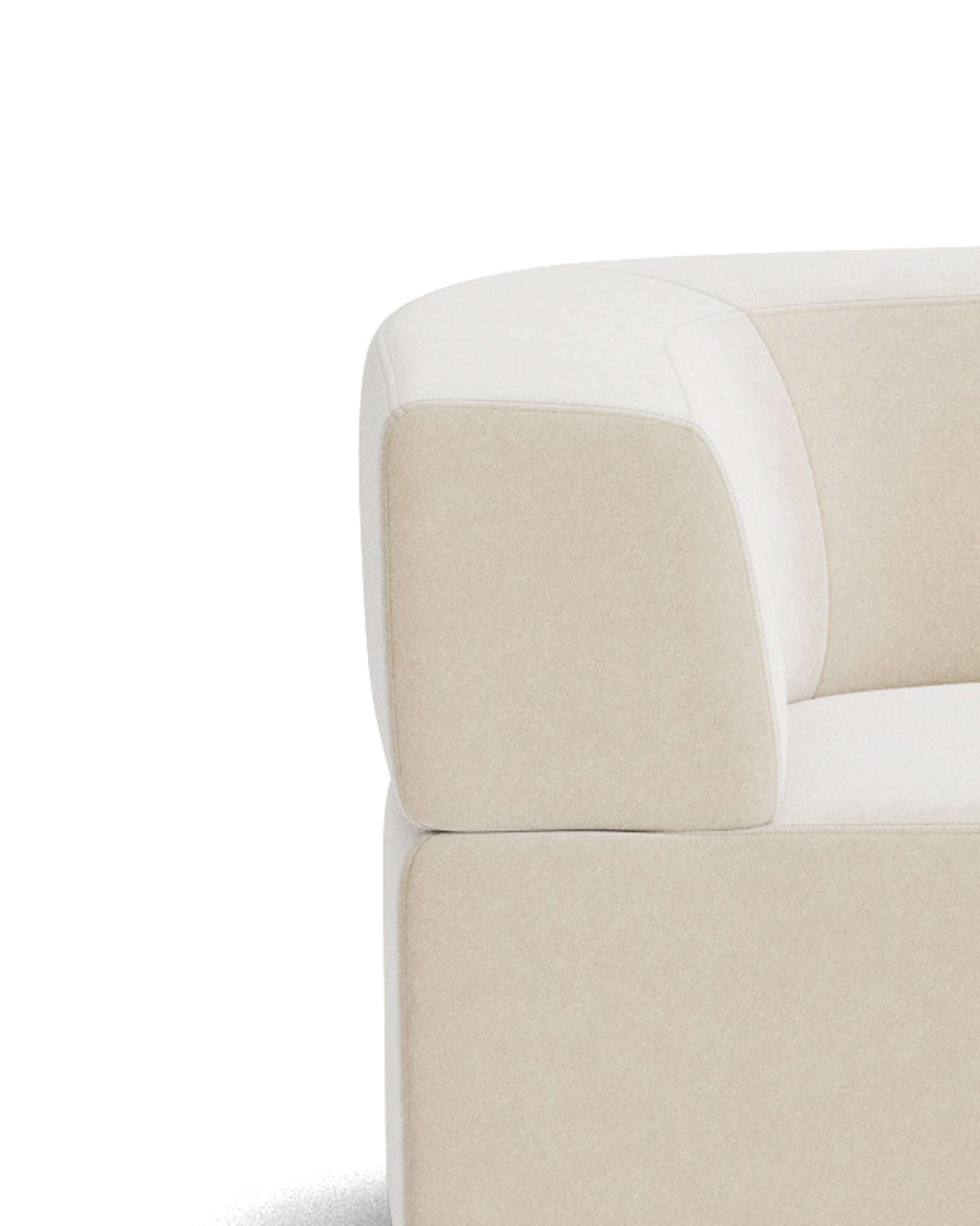 Stretch Closed Angle Sofa - Eden Ecru
