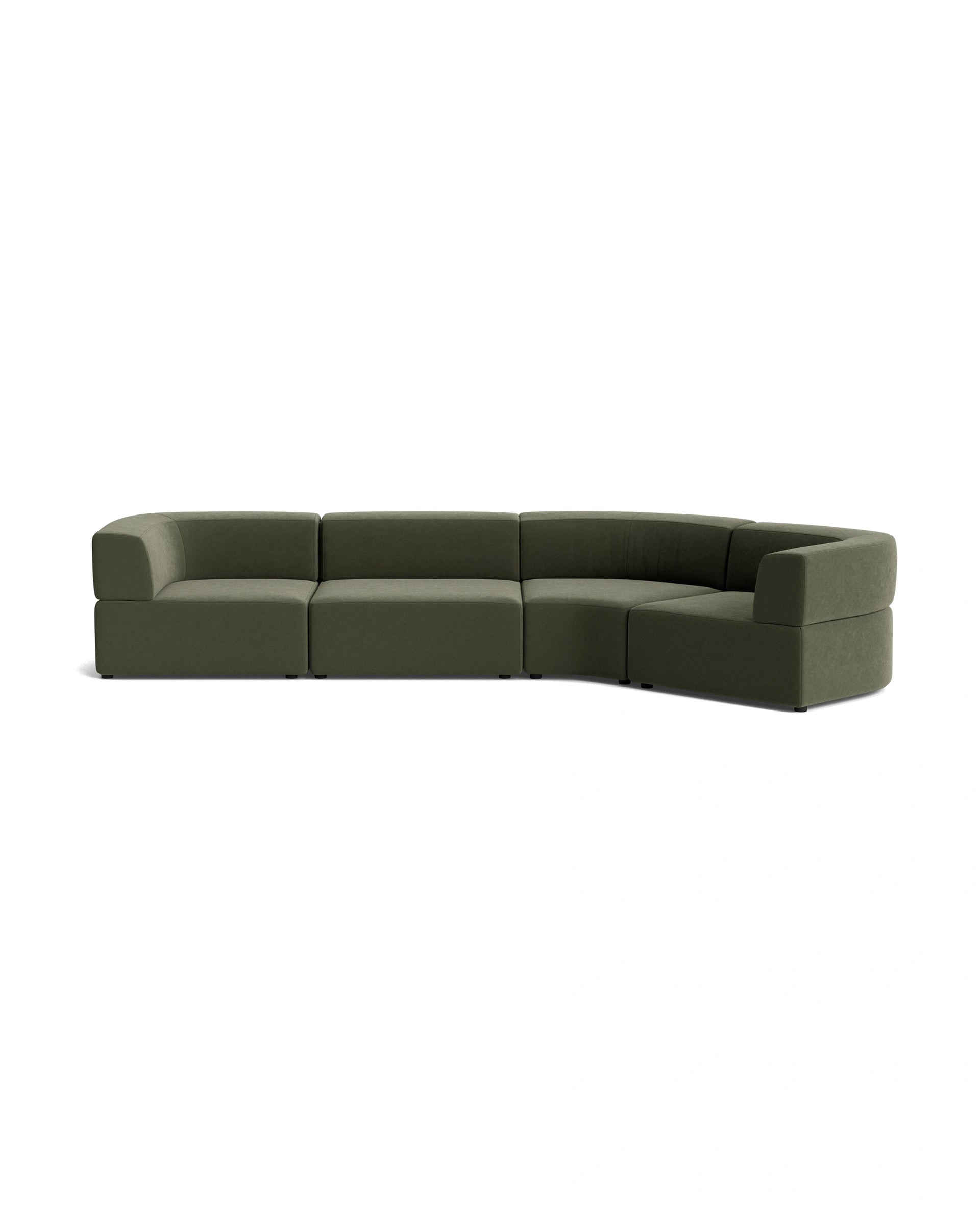 Stretch Closed Angle Sofa - Eden Leaf