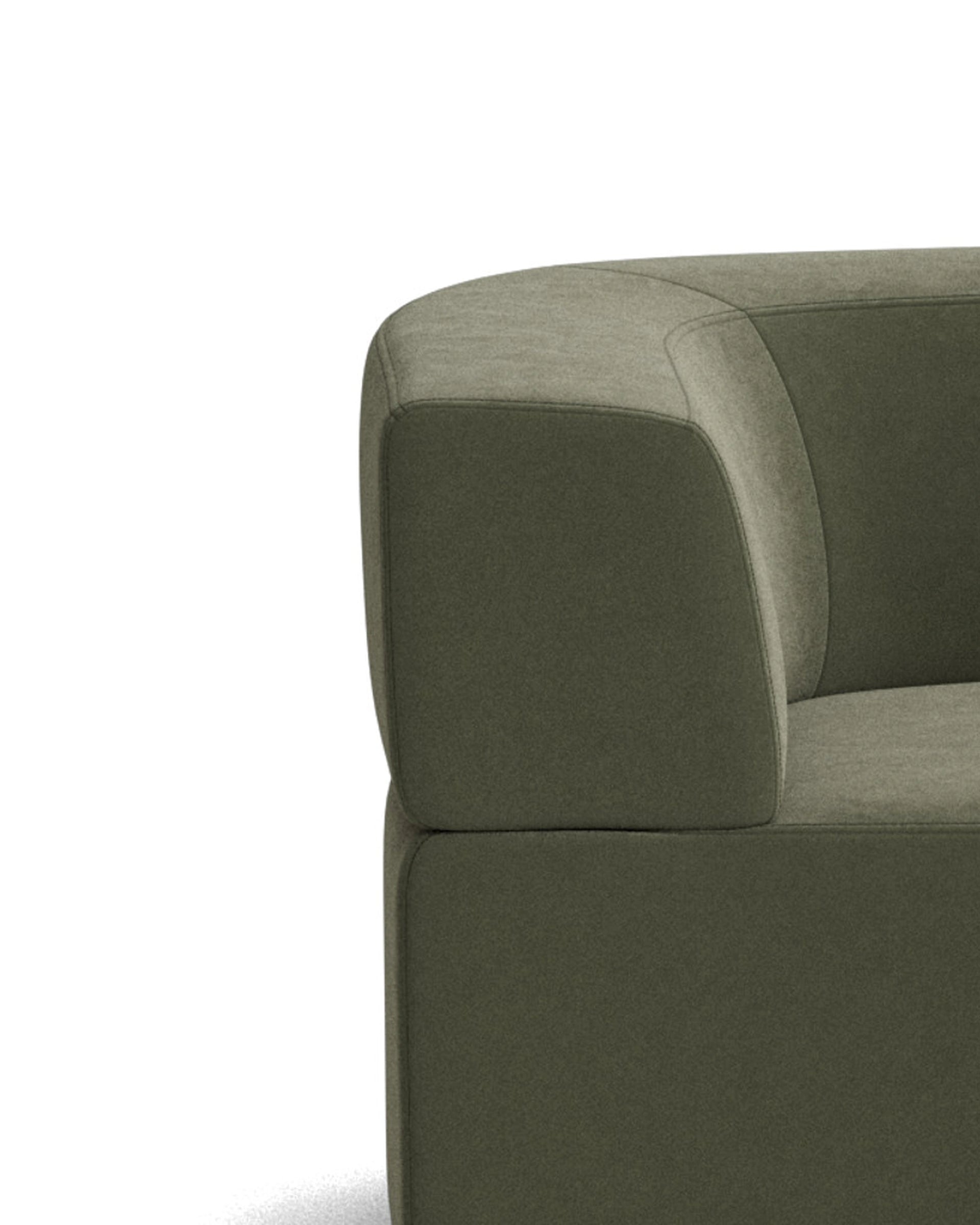 Stretch Closed Angle Sofa - Eden Leaf