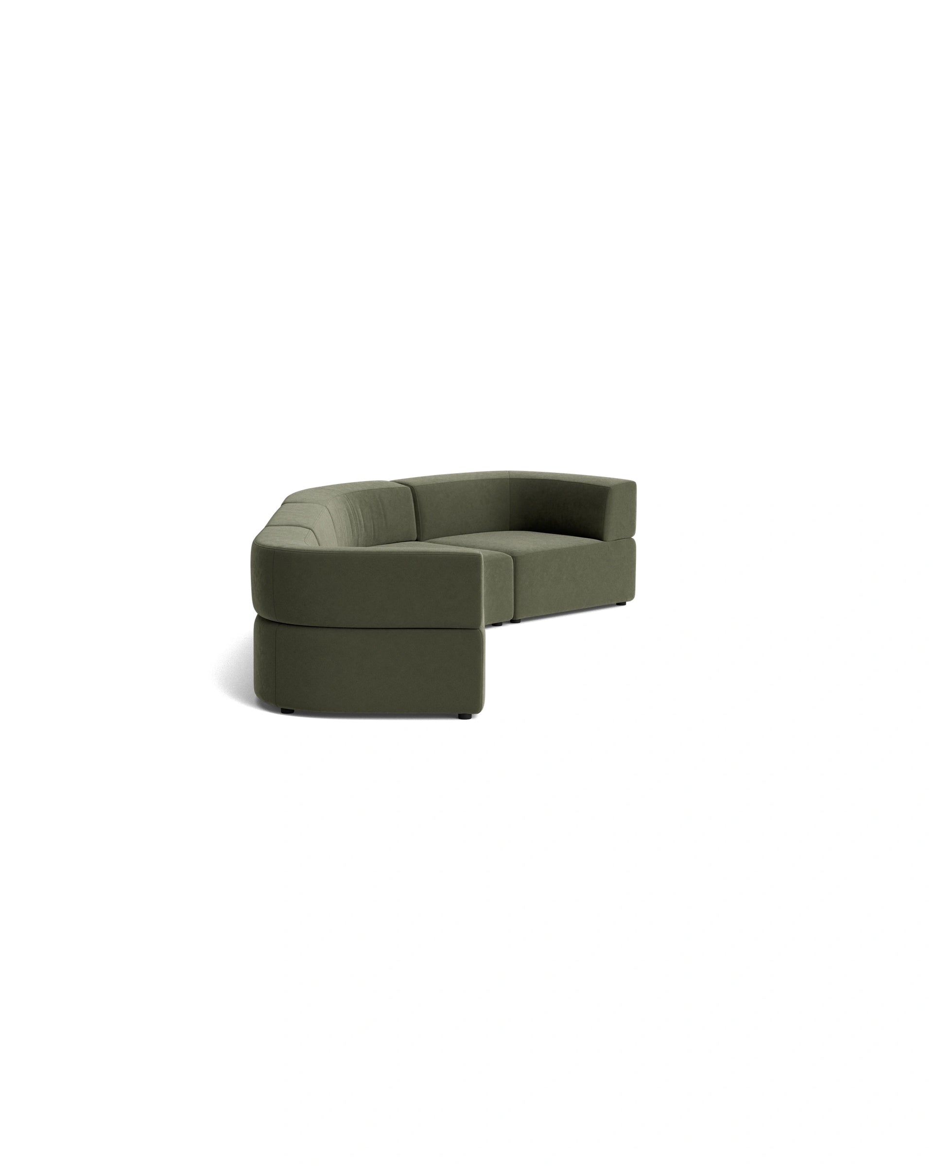 Stretch Closed Angle Sofa - Eden Leaf