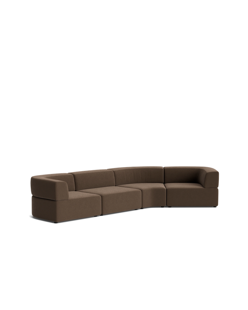 Stretch Closed Angle Sofa - Eden Java