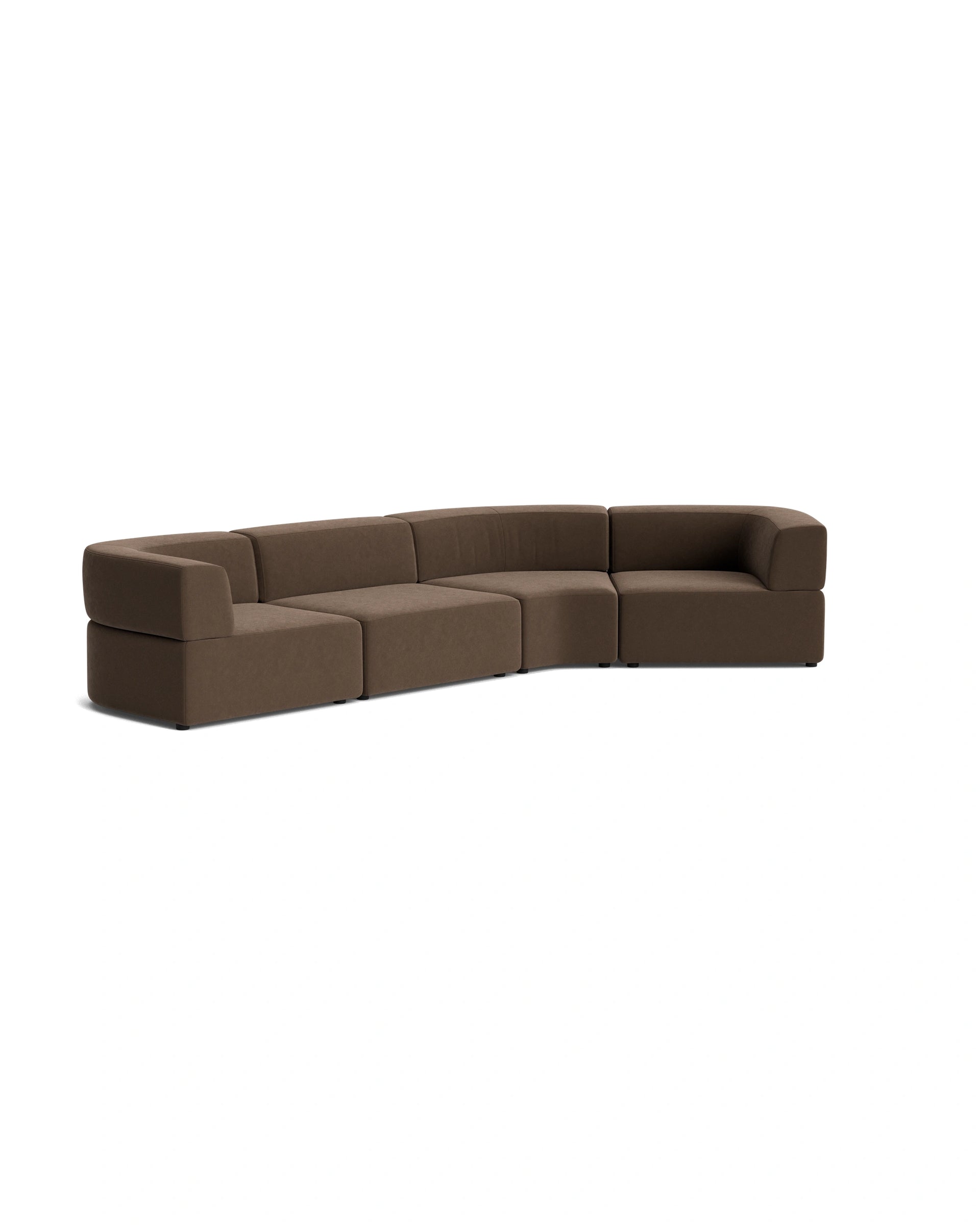 Stretch Closed Angle Sofa - Eden Java