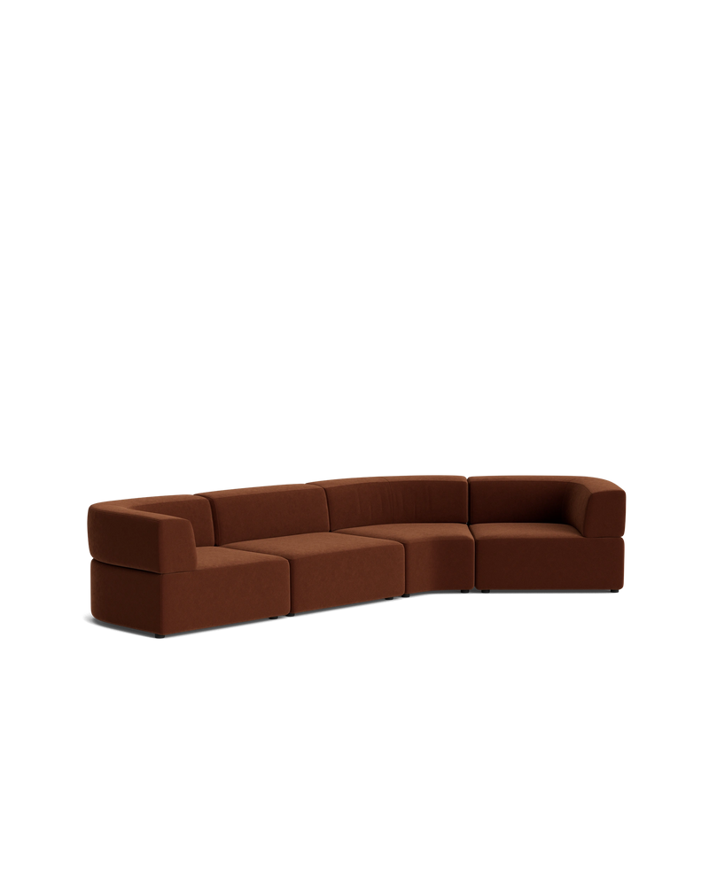 Stretch Closed Angle Sofa - Eden Brick
