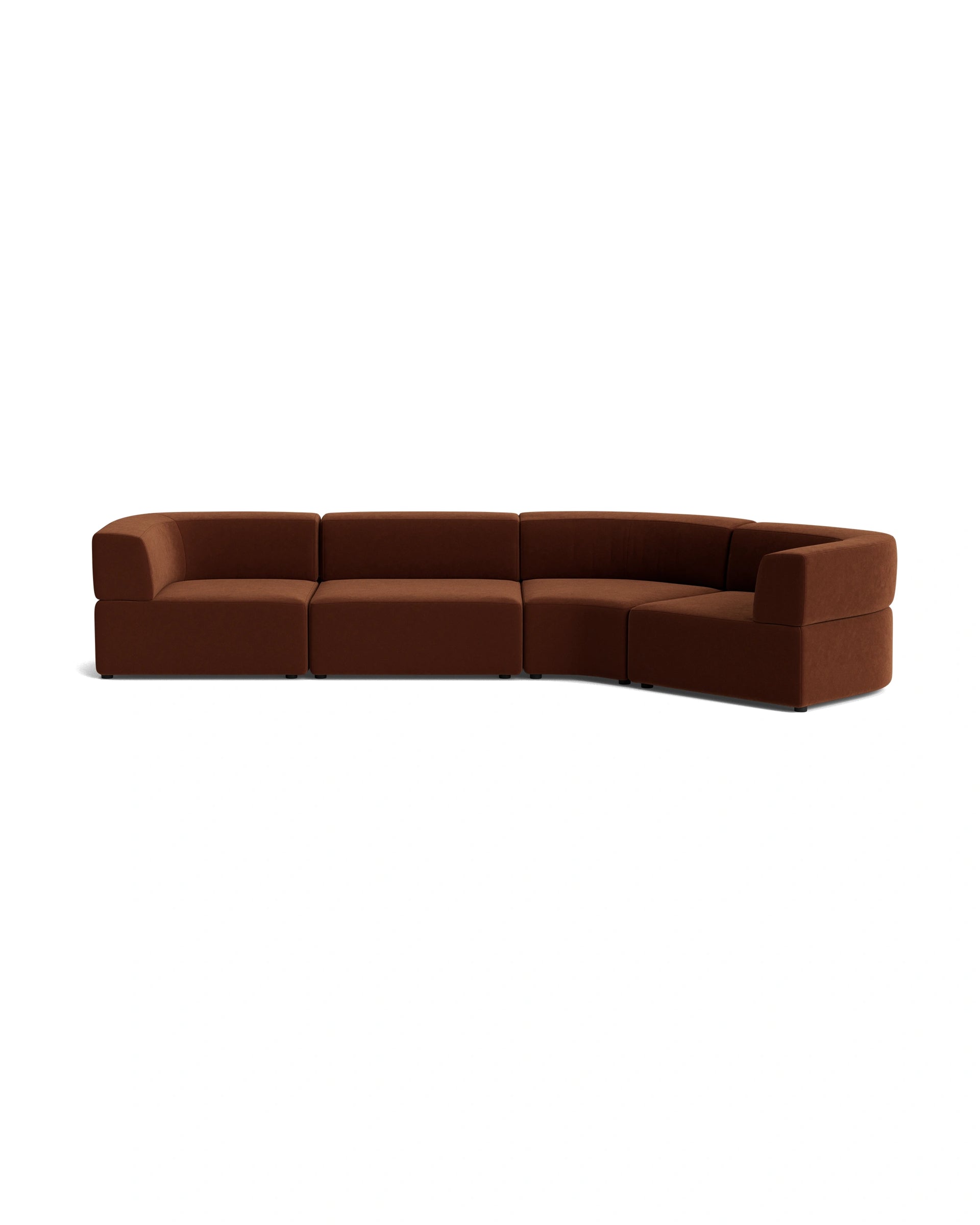 Stretch Closed Angle Sofa - Eden Brick