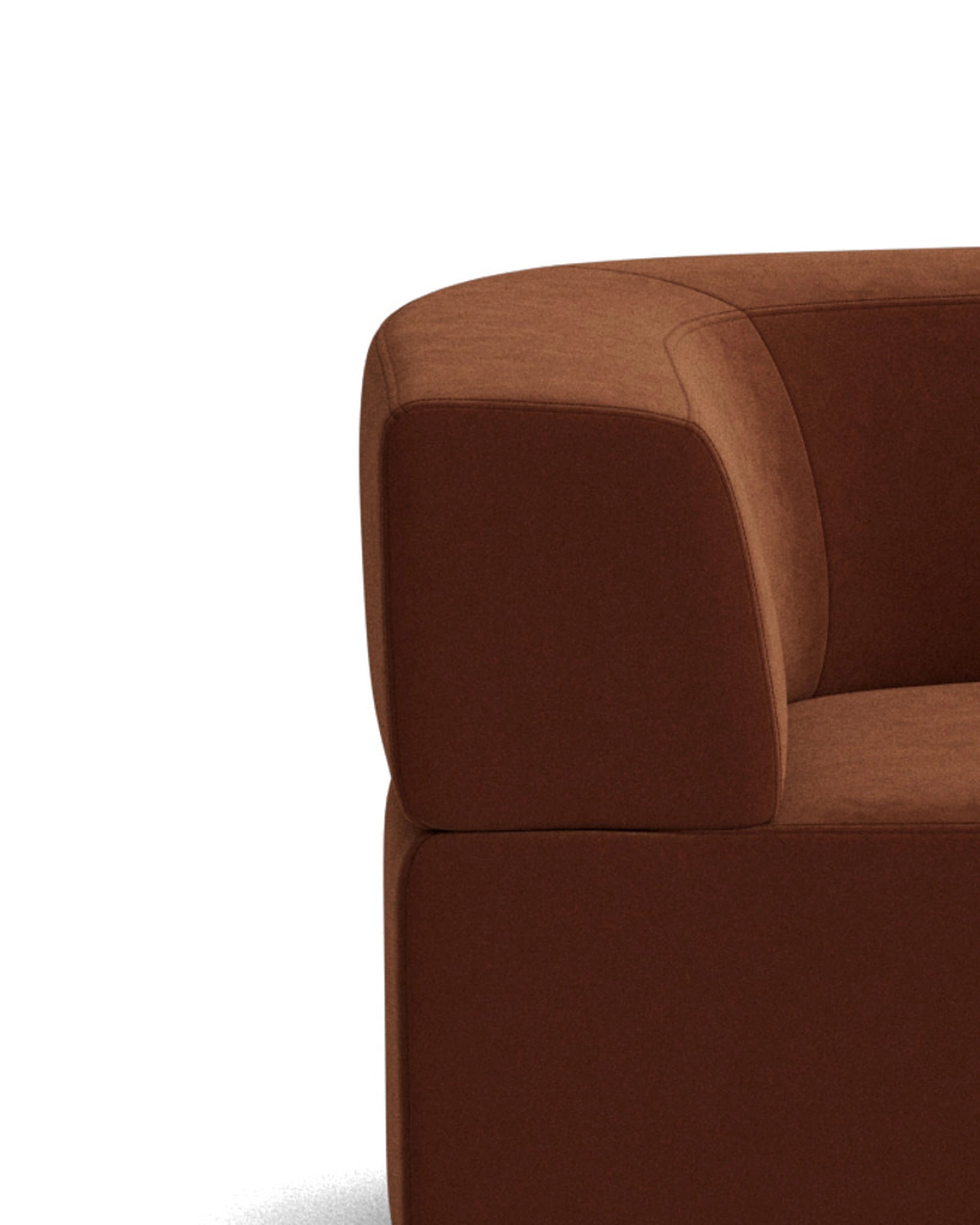 Stretch Closed Angle Sofa - Eden Brick