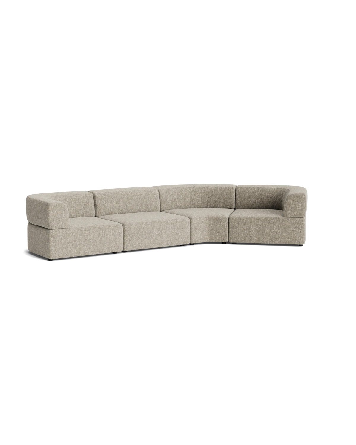 Stretch Closed Angle Sofa - Fleck Smoke