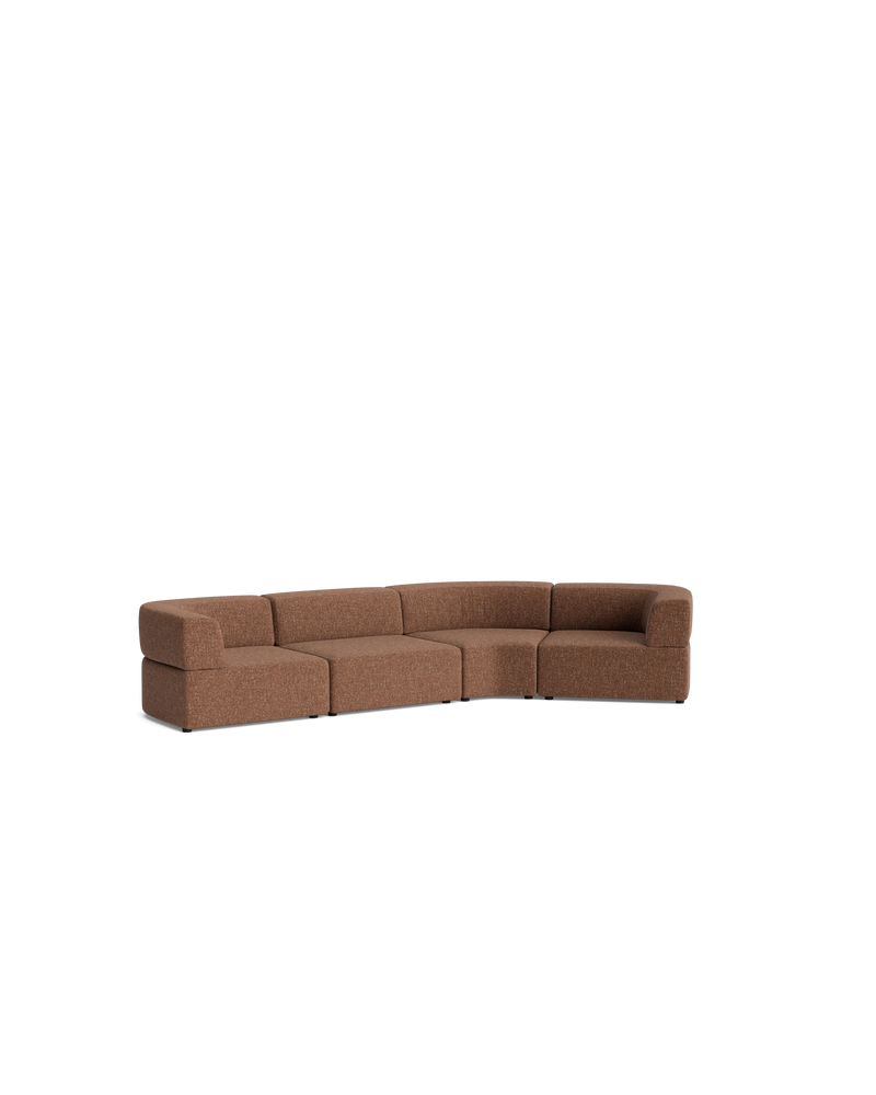Stretch Closed Angle Sofa - Fleck Rust