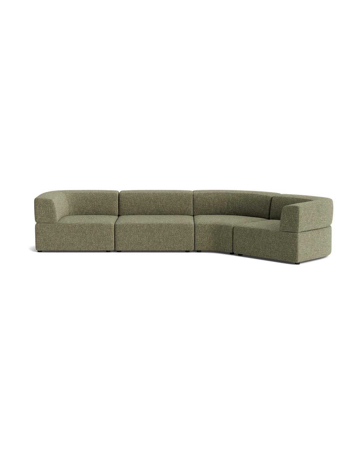 Stretch Closed Angle Sofa - Fleck Olive