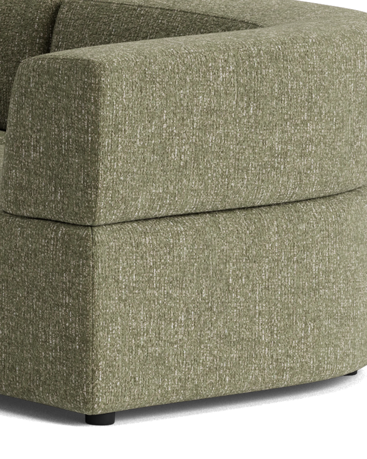 Stretch Closed Angle Sofa - Fleck Olive