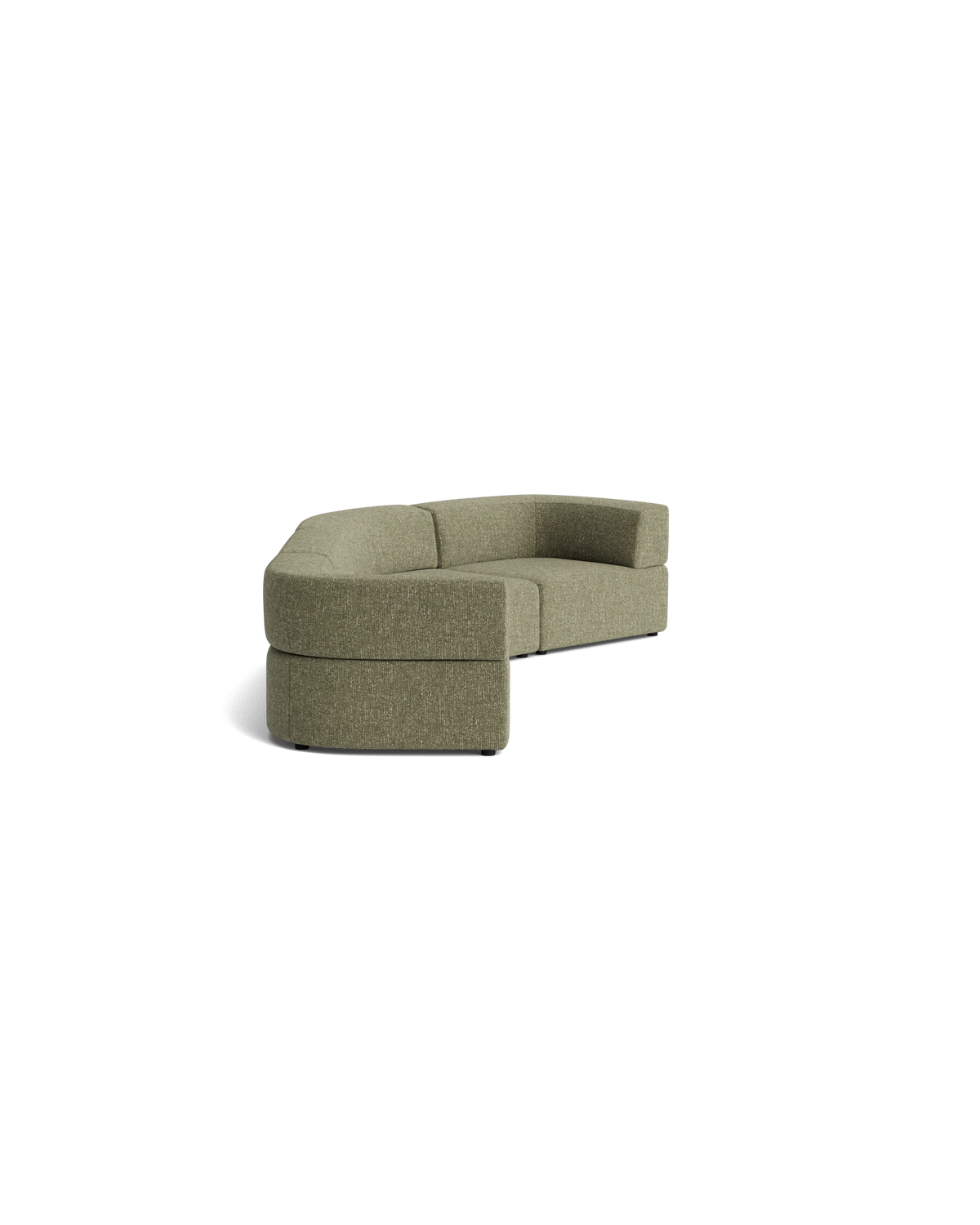 Stretch Closed Angle Sofa - Fleck Olive