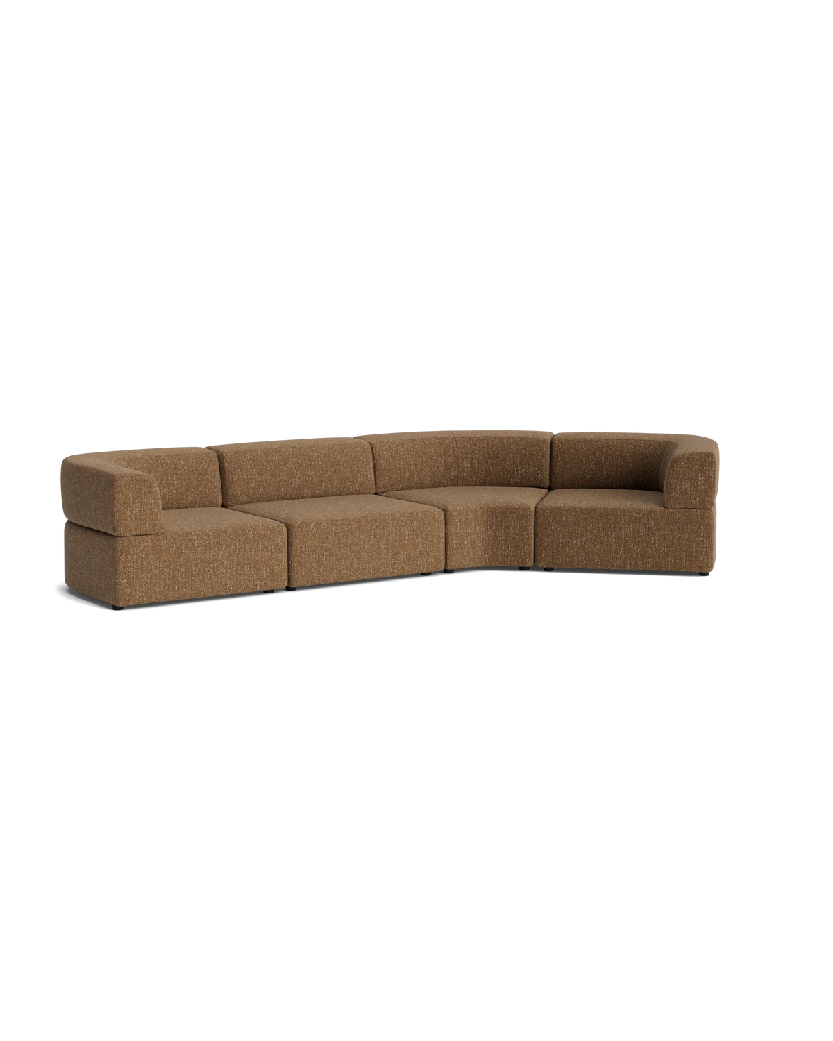 Stretch Closed Angle Sofa - Fleck Ginger