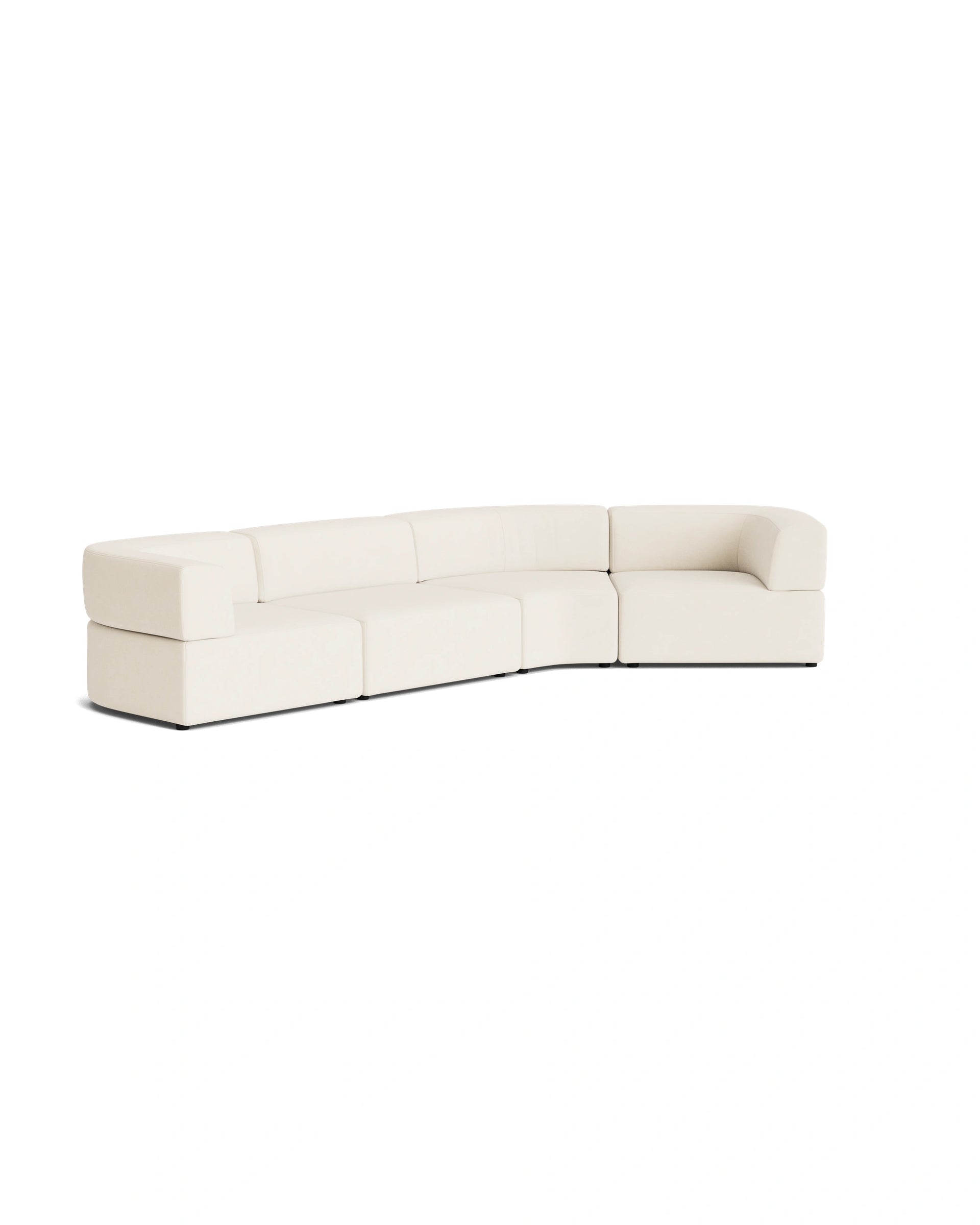 Stretch Closed Angle Sofa - Fossil Vanilla