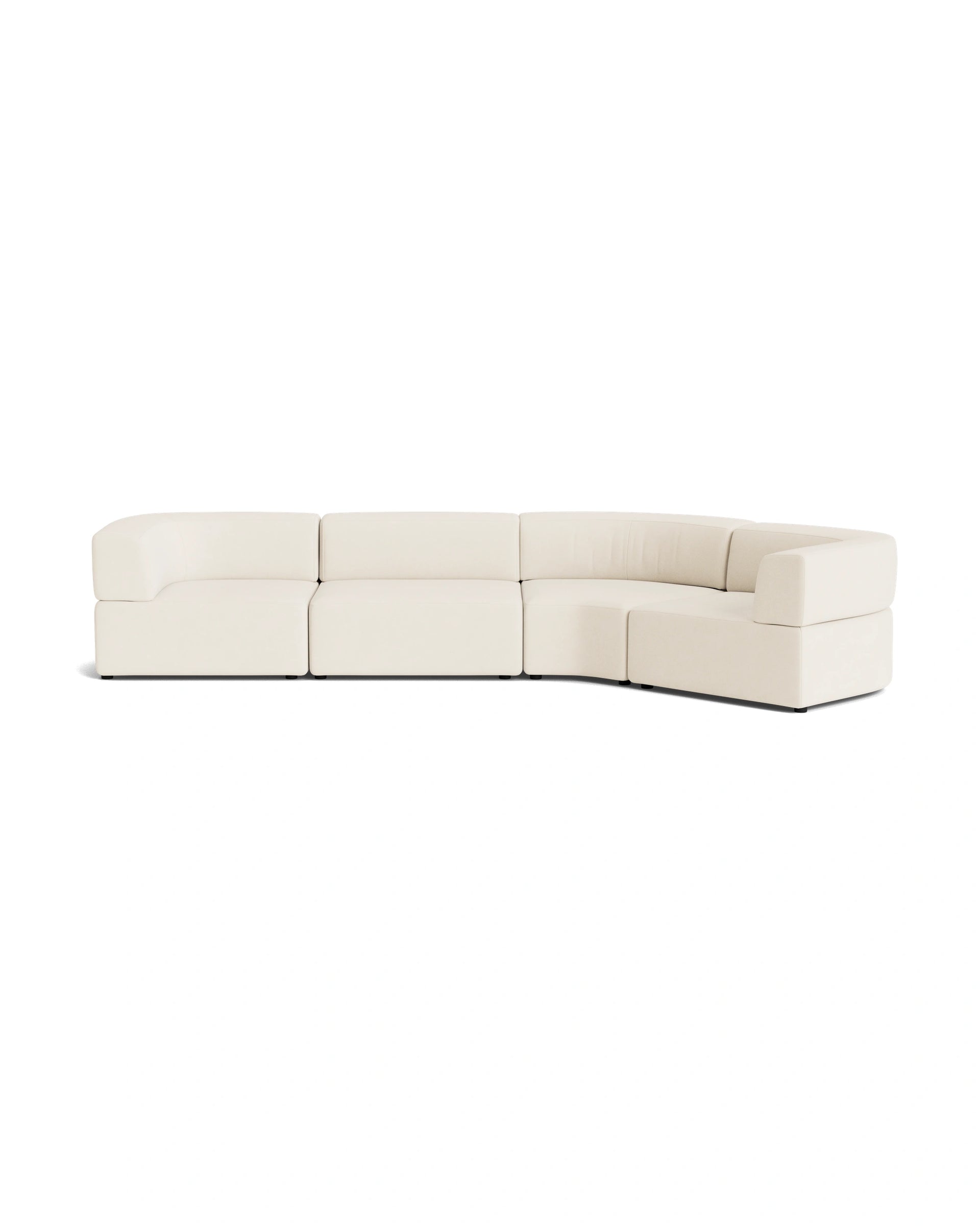Stretch Closed Angle Sofa - Fossil Vanilla
