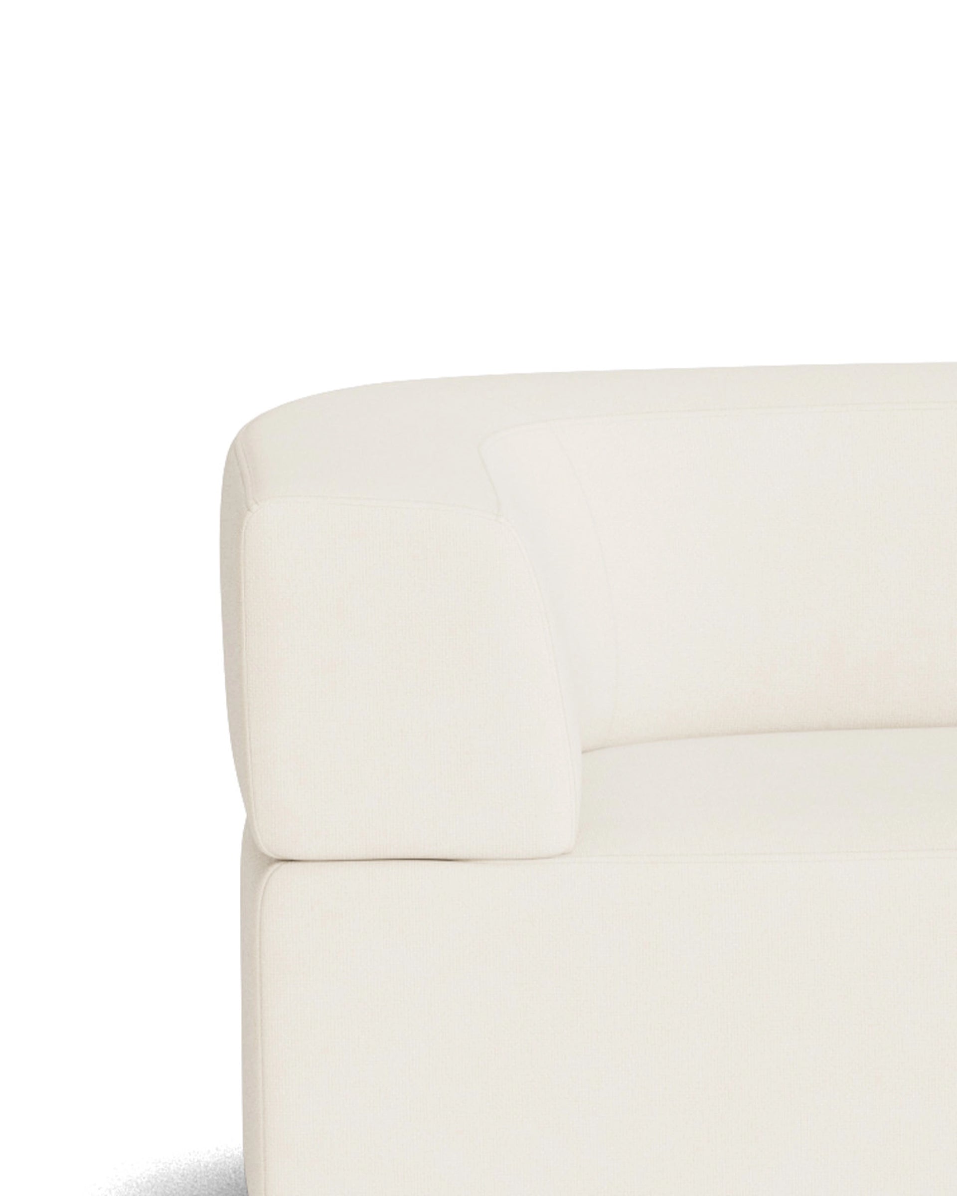 Stretch Closed Angle Sofa - Fossil Vanilla