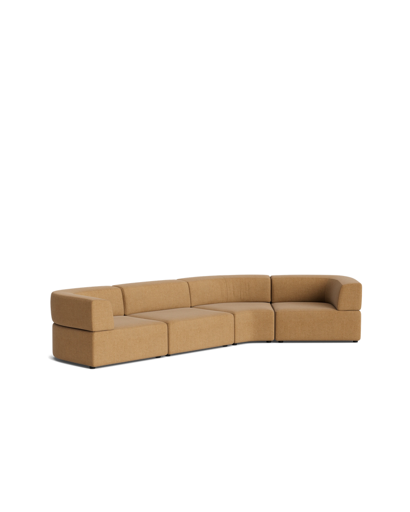 Stretch Closed Angle Sofa - Fossil Fawn