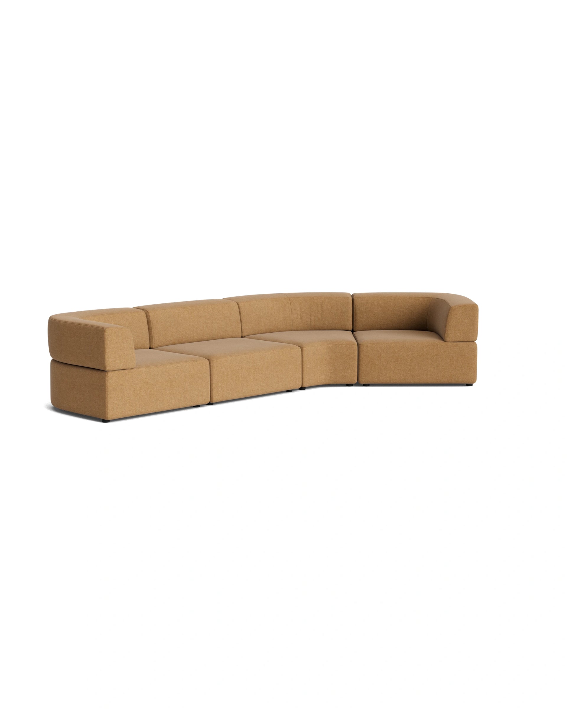 Stretch Closed Angle Sofa - Fossil Fawn