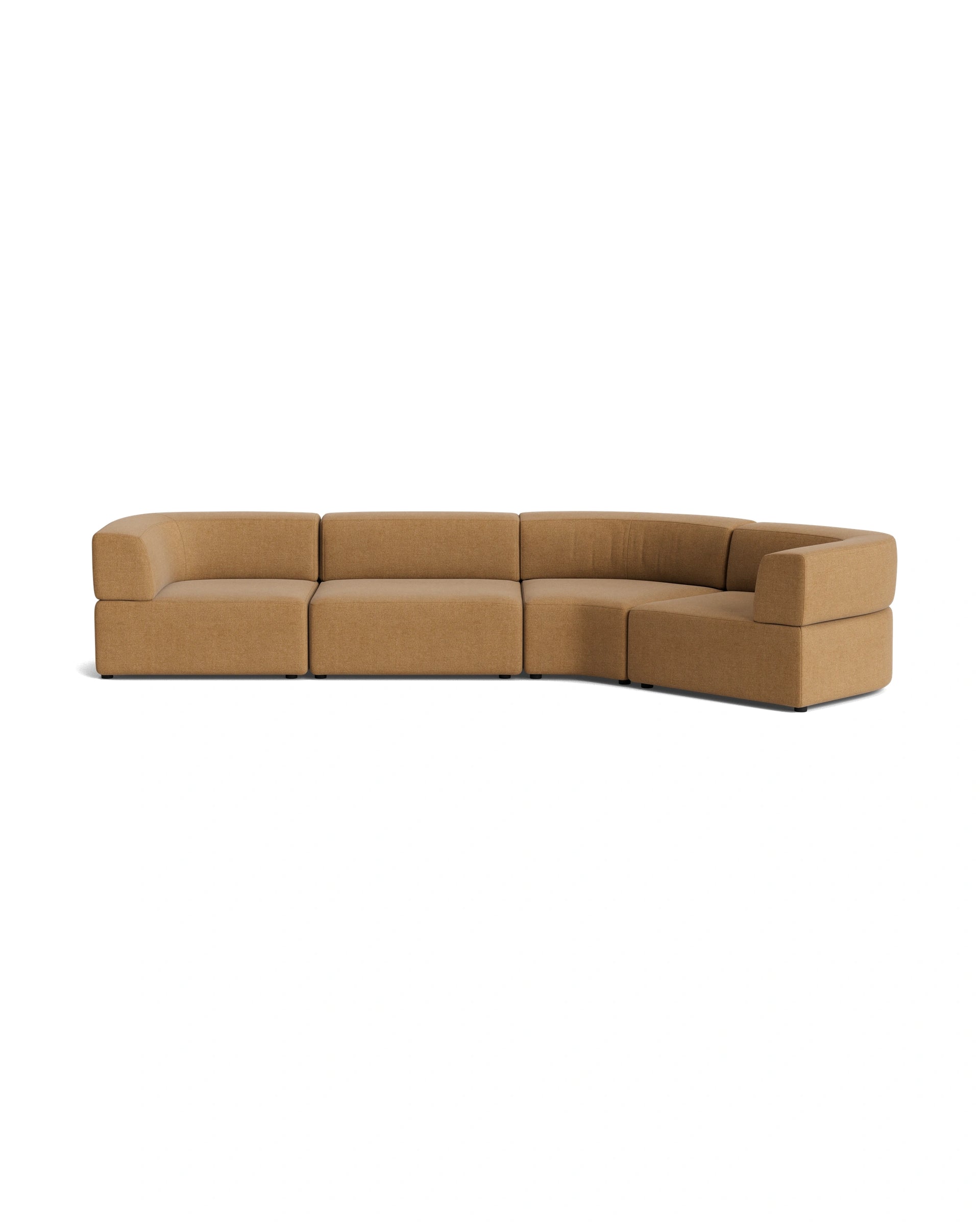 Stretch Closed Angle Sofa - Fossil Fawn