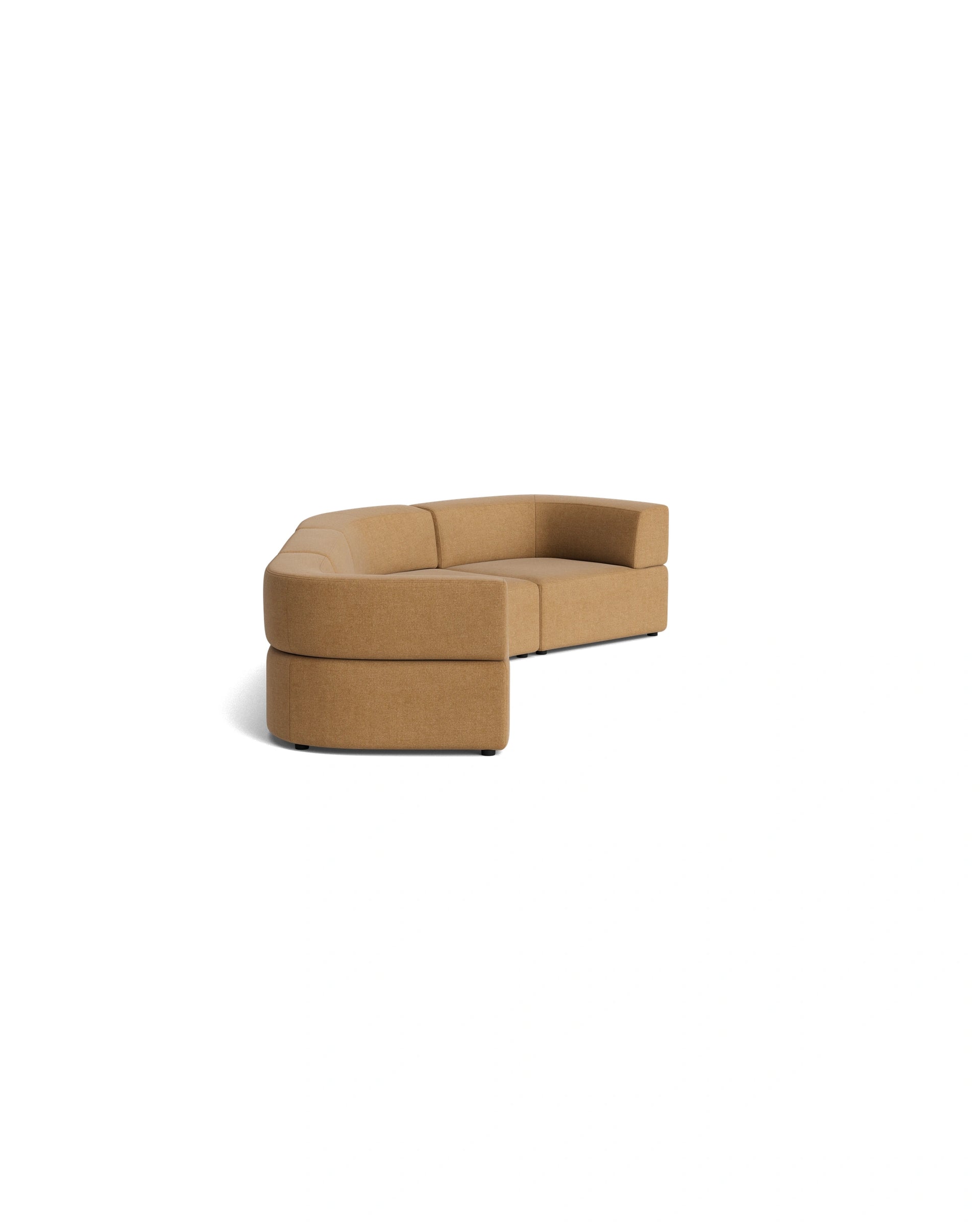 Stretch Closed Angle Sofa - Fossil Fawn