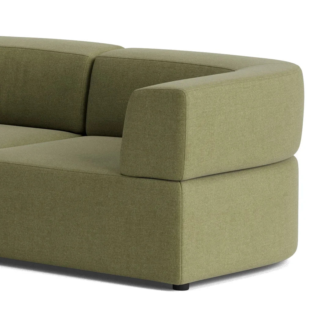 Stretch Closed Angle Sofa - Fossil Eucalyptus