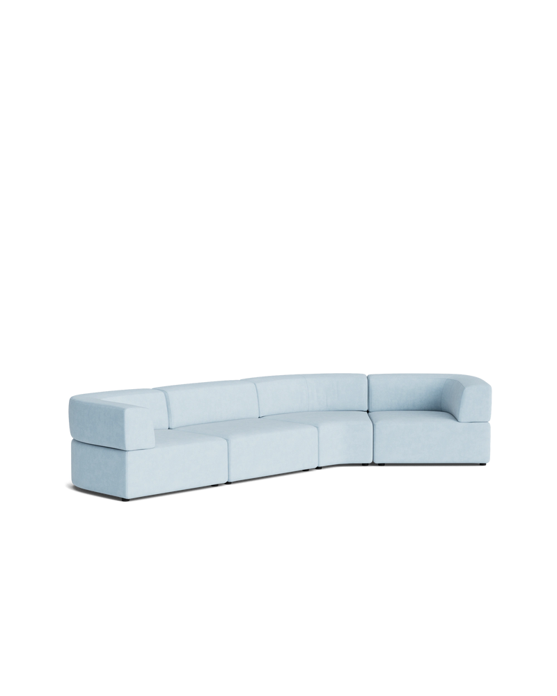 Stretch Closed Angle Sofa - Fossil Powder Blue