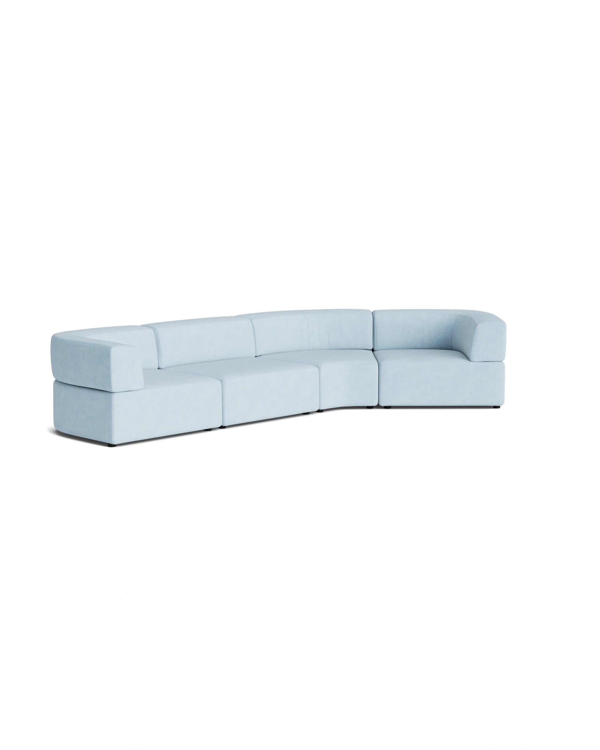 Stretch Closed Angle Sofa - Fossil Powder Blue