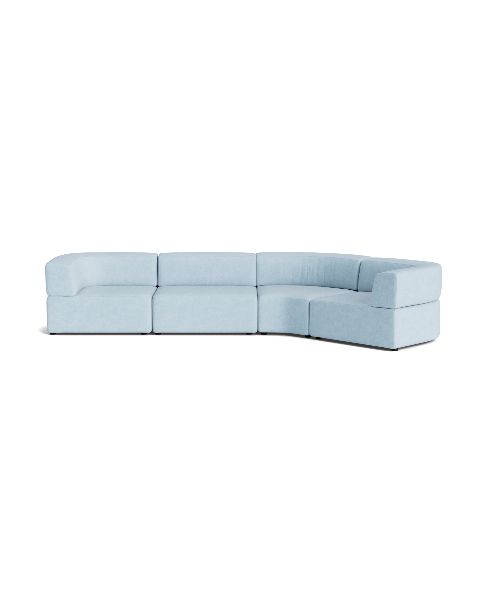 Stretch Closed Angle Sofa - Fossil Powder Blue