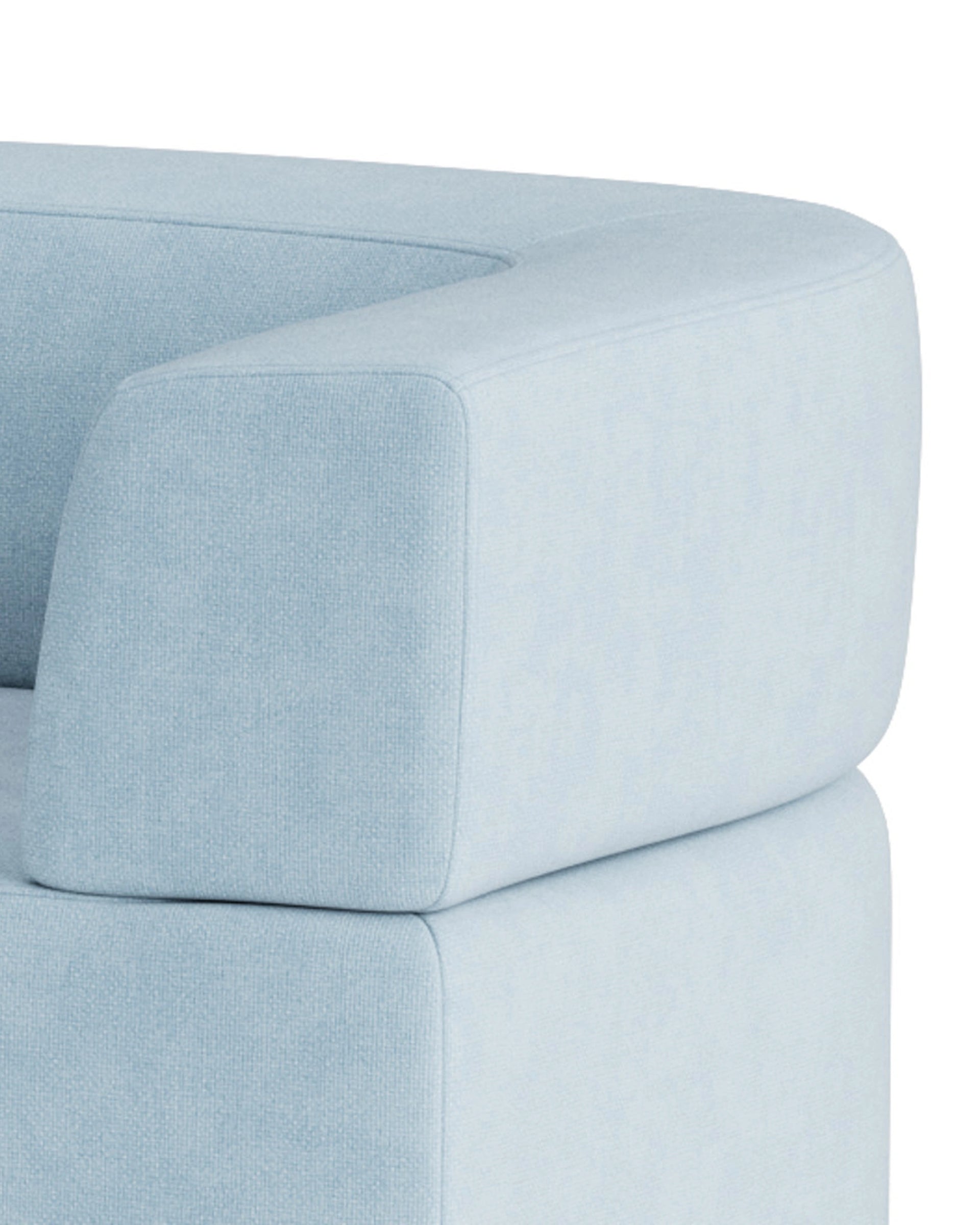 Stretch Closed Angle Sofa - Fossil Powder Blue