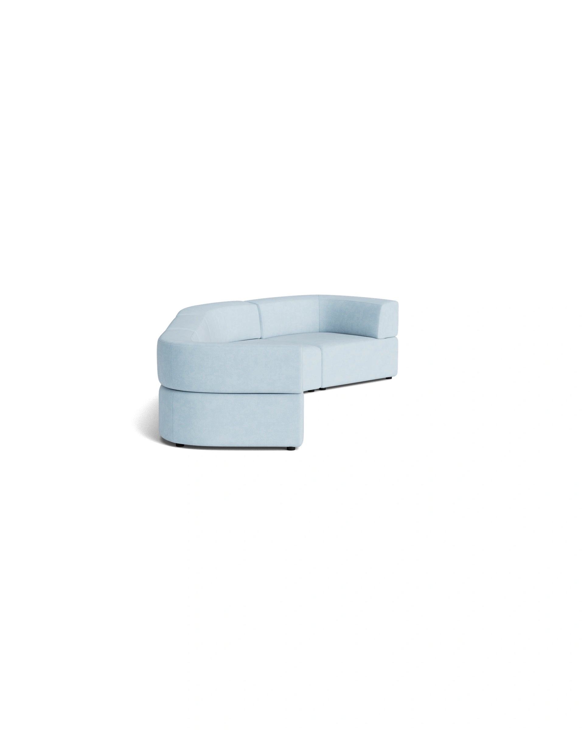 Stretch Closed Angle Sofa - Fossil Powder Blue