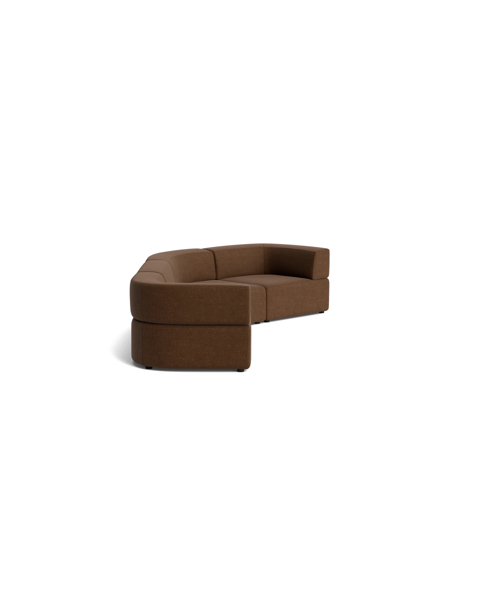 Stretch Closed Angle Sofa - Fossil Chocolate