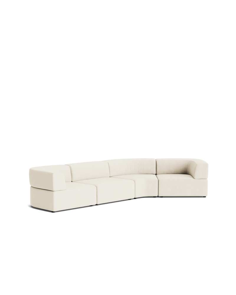 Stretch Closed Angle Sofa - Corduroy Off White