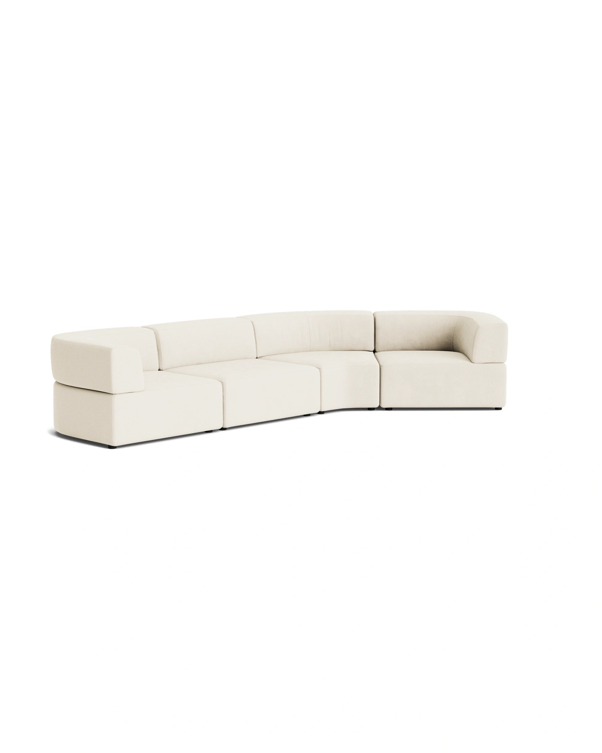 Stretch Closed Angle Sofa - Corduroy Off White