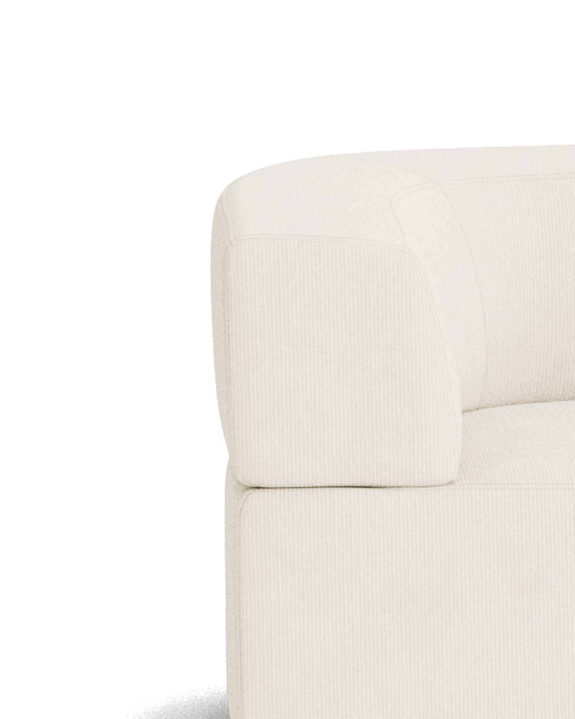 Stretch Closed Angle Sofa - Corduroy Off White