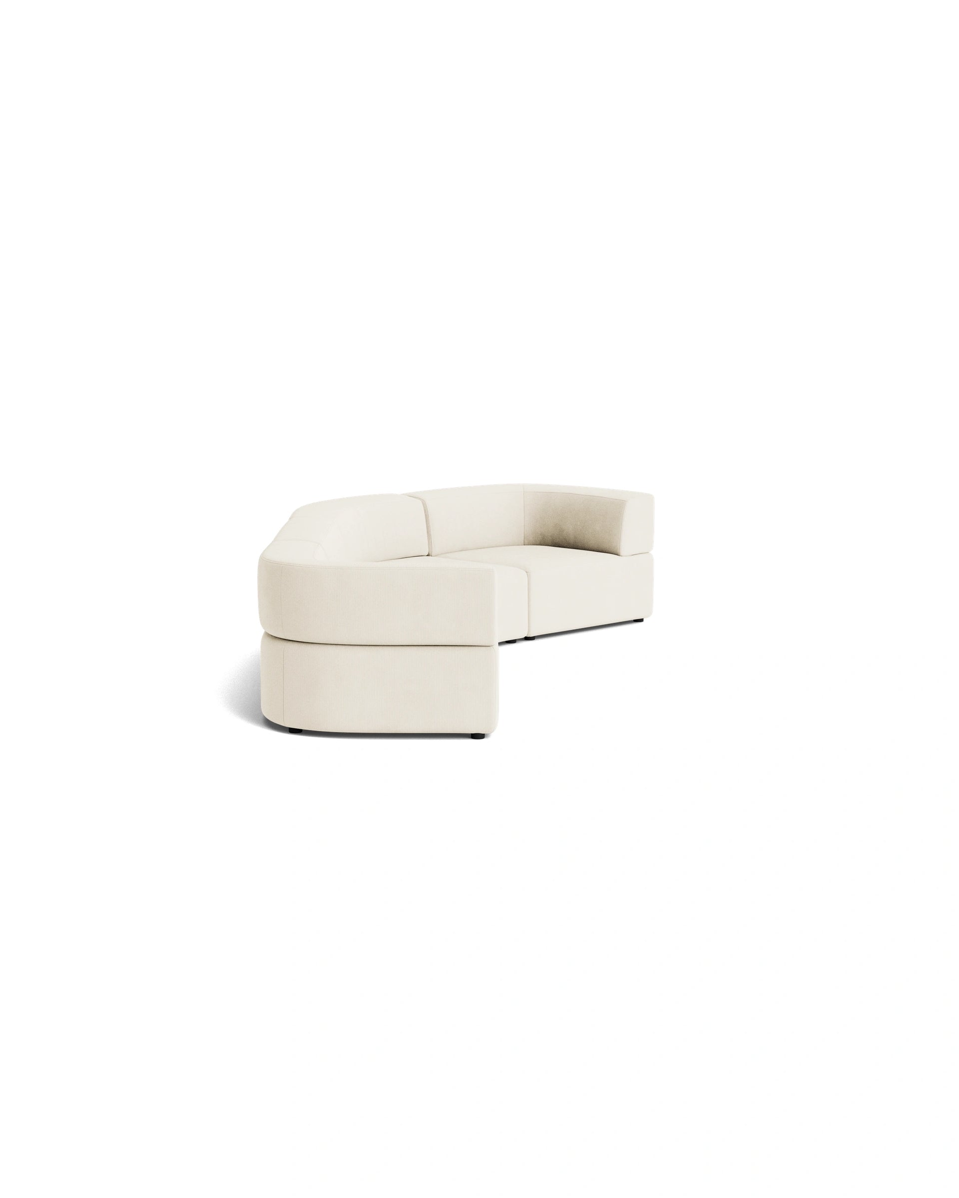 Stretch Closed Angle Sofa - Corduroy Off White