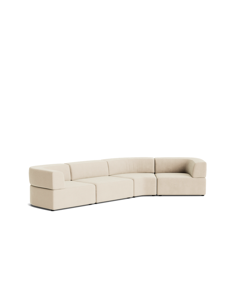 Stretch Closed Angle Sofa - Corduroy Mist