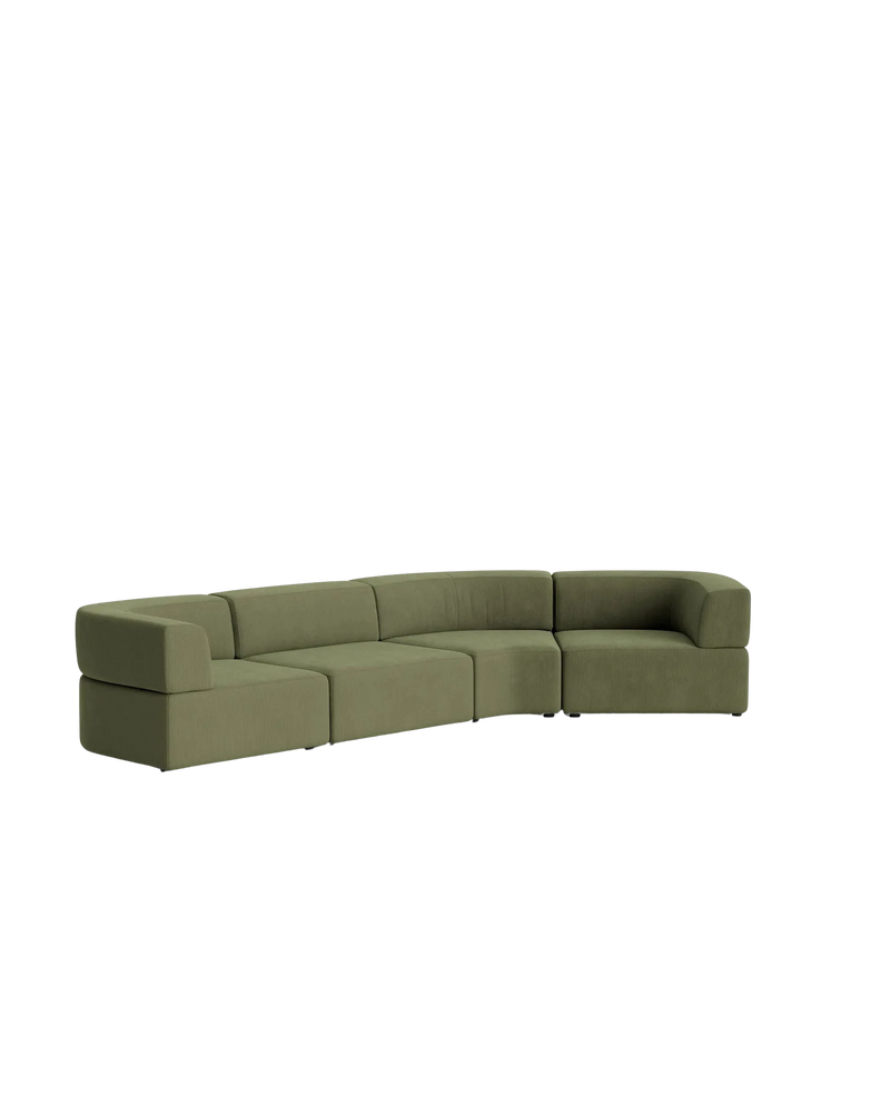 Stretch Closed Angle Sofa - Corduroy Forest