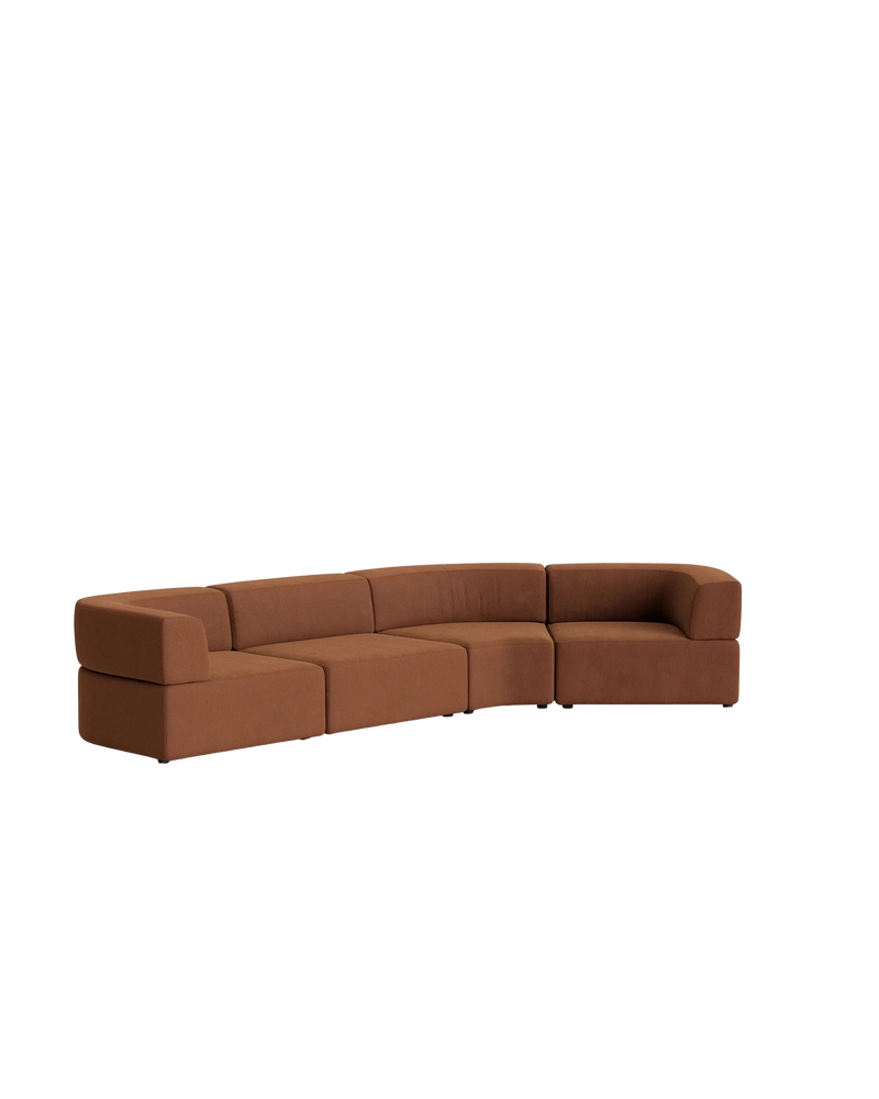 Stretch Closed Angle Sofa - Corduroy Cocoa