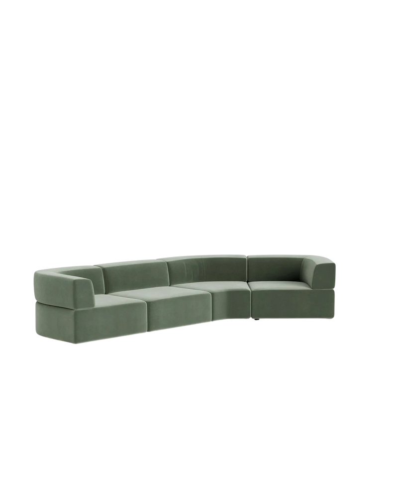 Stretch Closed Angle Sofa - Opal Ocean