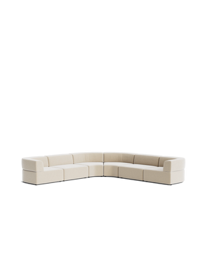 Stretch Large Angled Corner Sofa - Eden Ecru