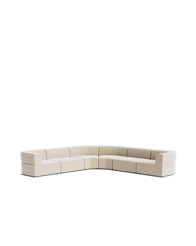 Stretch Large Angled Corner Sofa - Eden Ecru