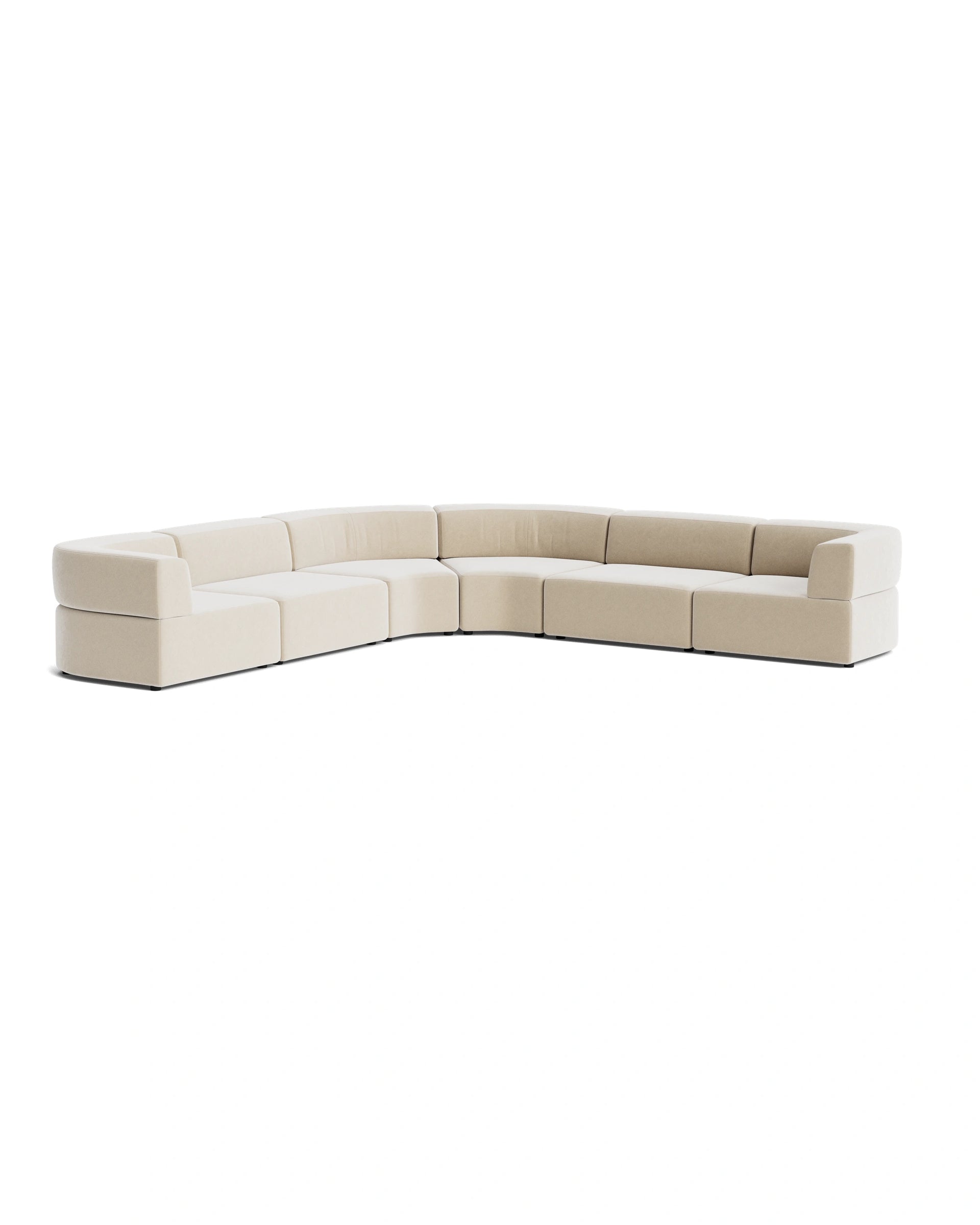 Stretch Large Angled Corner Sofa - Eden Ecru