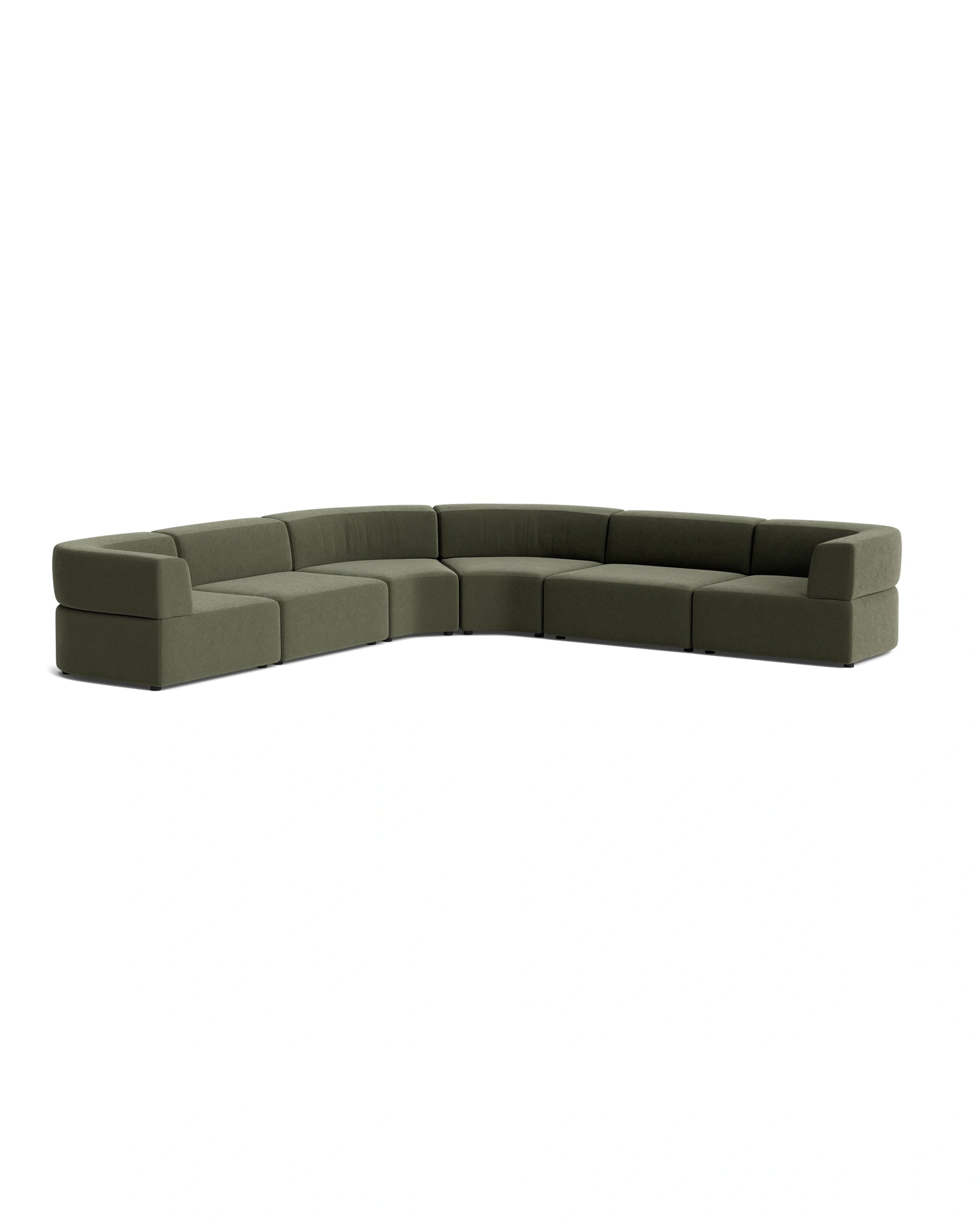 Stretch Large Angled Corner Sofa - Eden Leaf