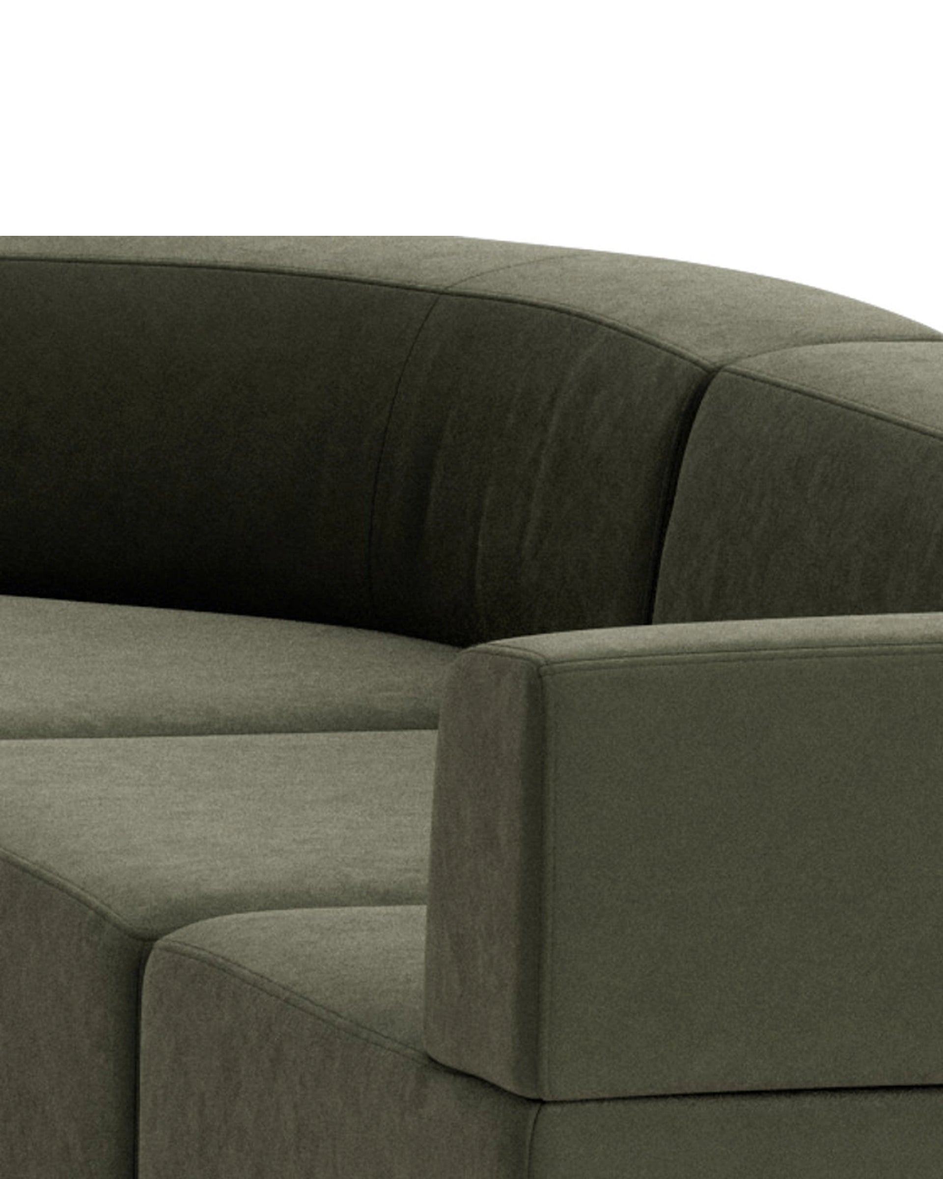 Stretch Large Angled Corner Sofa - Eden Leaf
