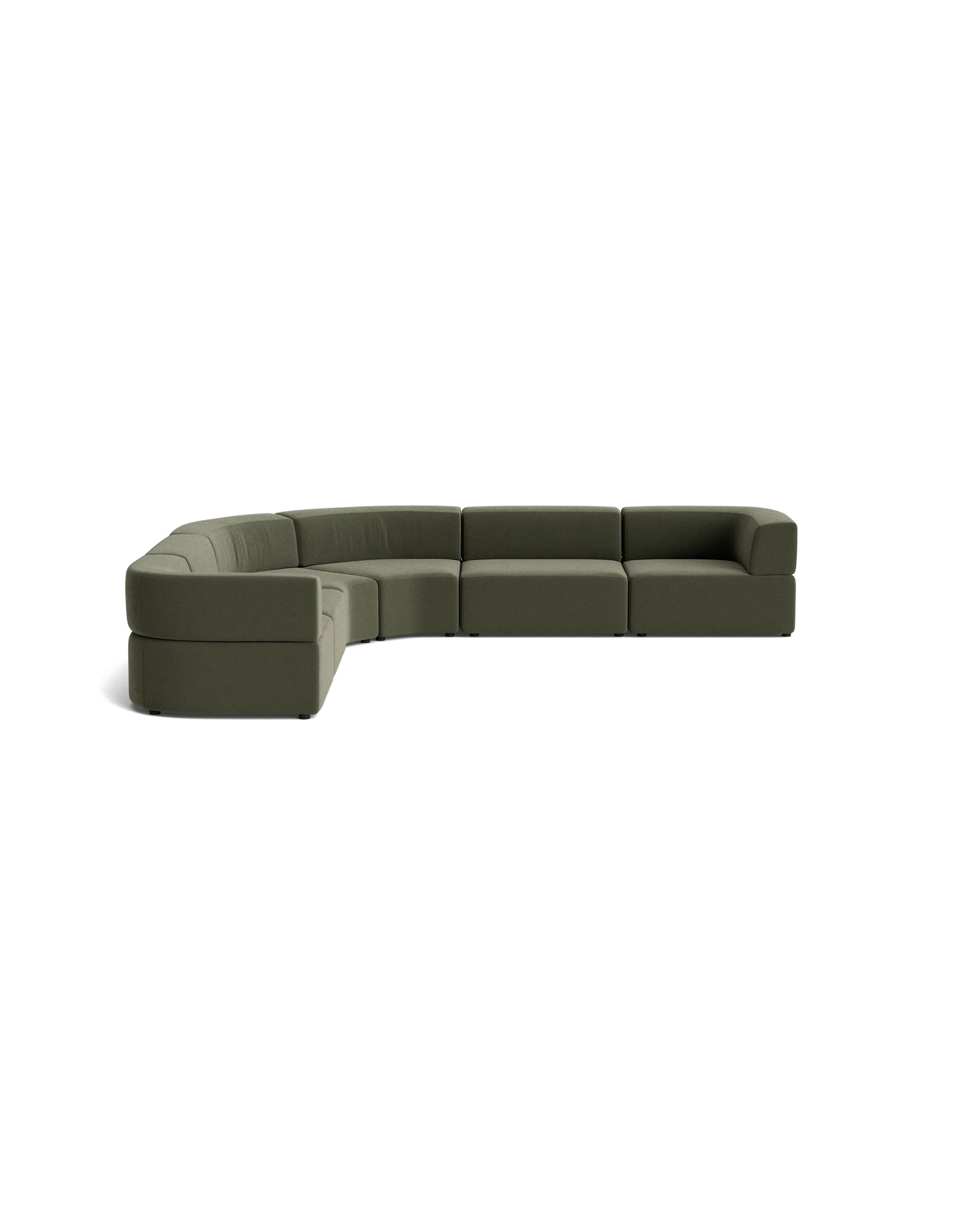 Stretch Large Angled Corner Sofa - Eden Leaf