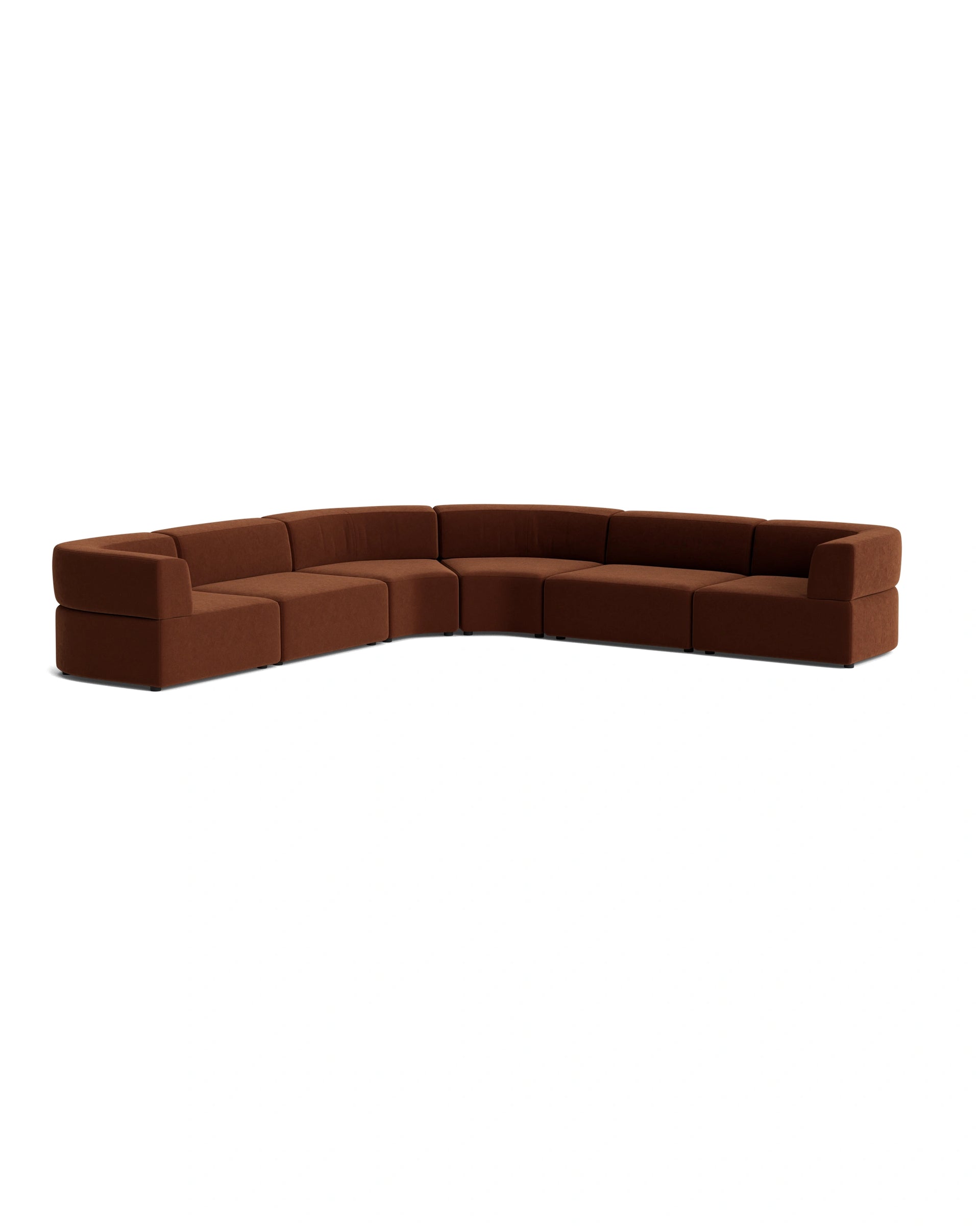 Stretch Large Angled Corner Sofa - Eden Brick