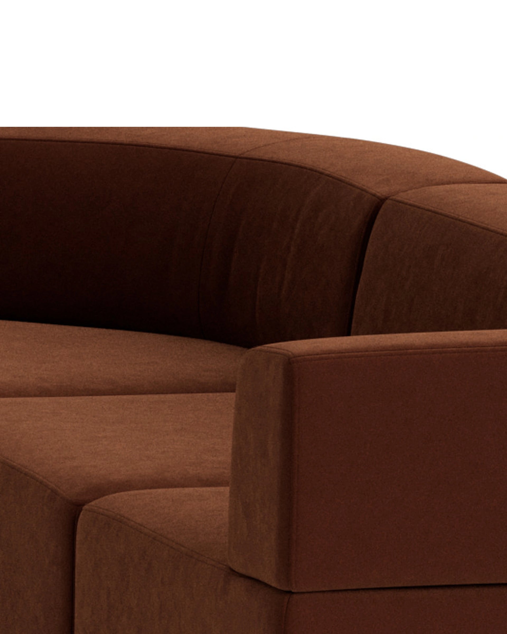 Stretch Large Angled Corner Sofa - Eden Brick