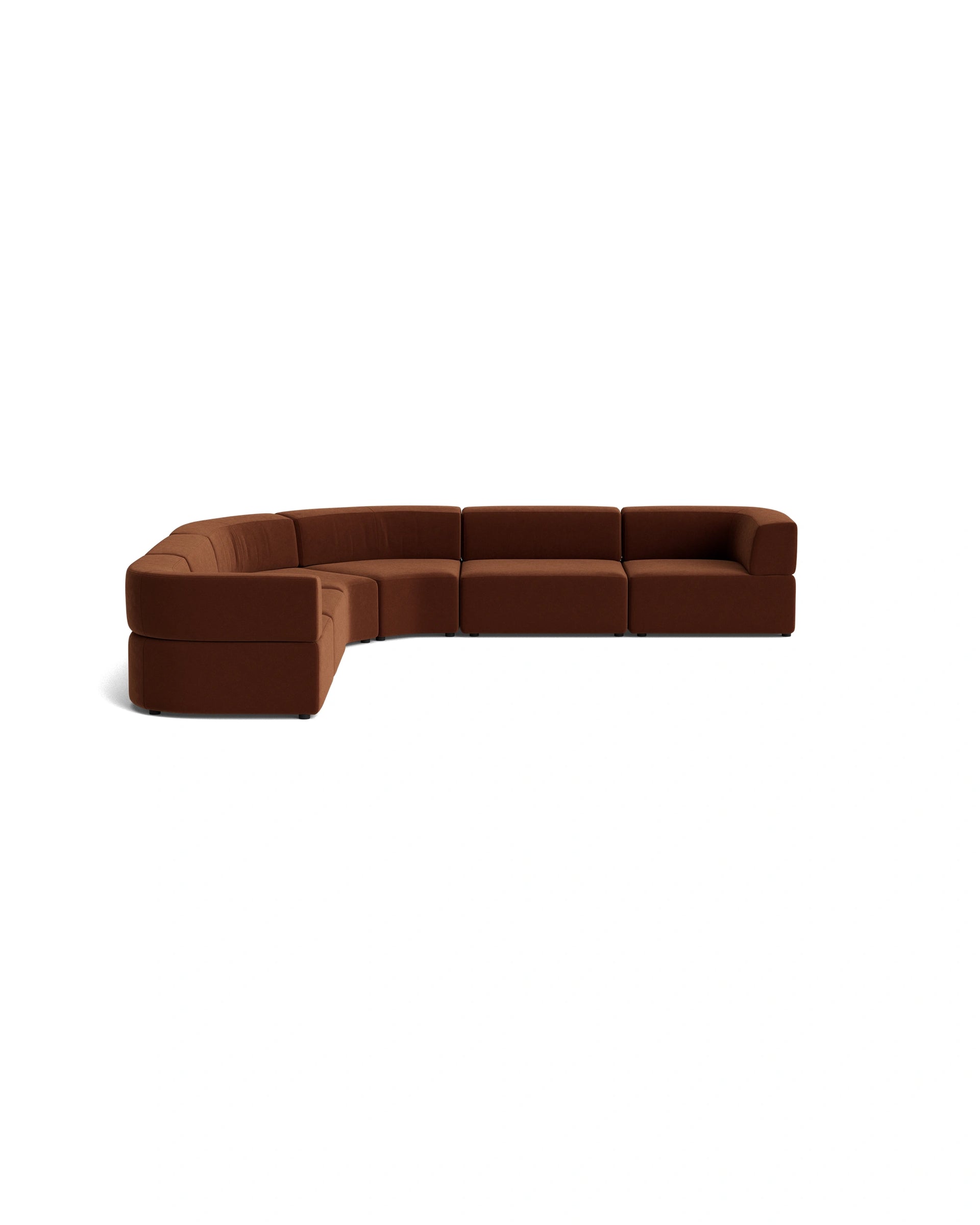 Stretch Large Angled Corner Sofa - Eden Brick