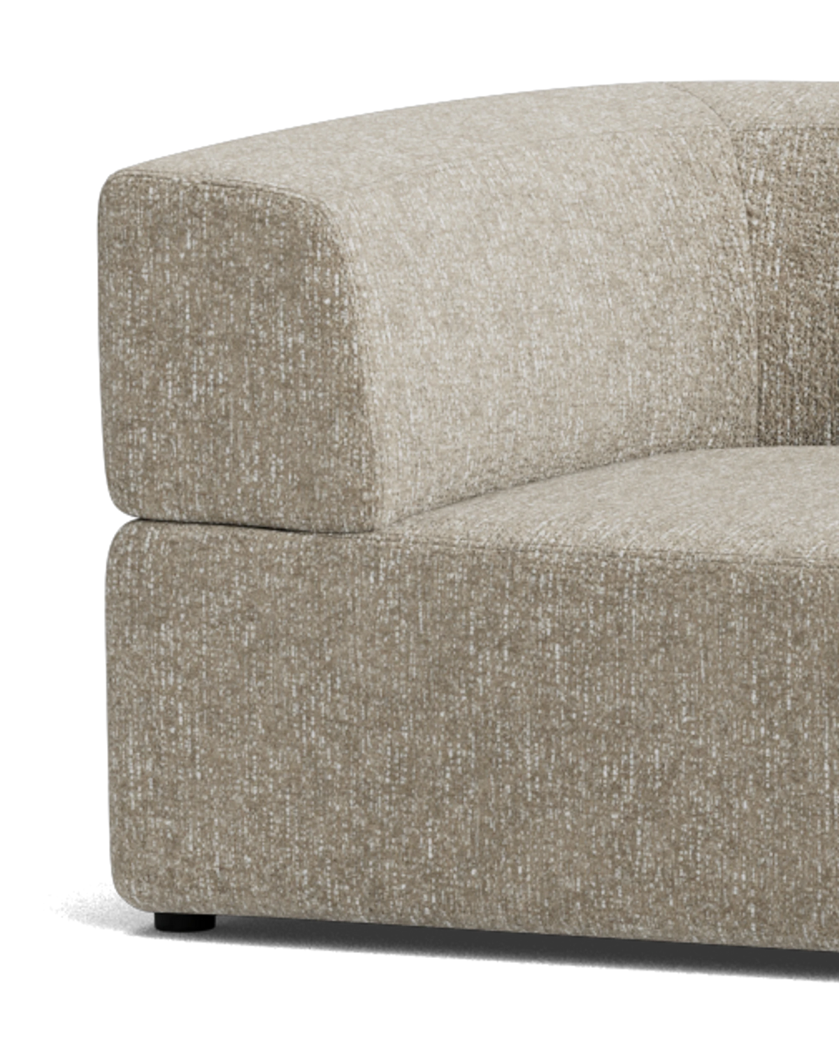 Stretch Large Angled Corner Sofa - Fleck Smoke