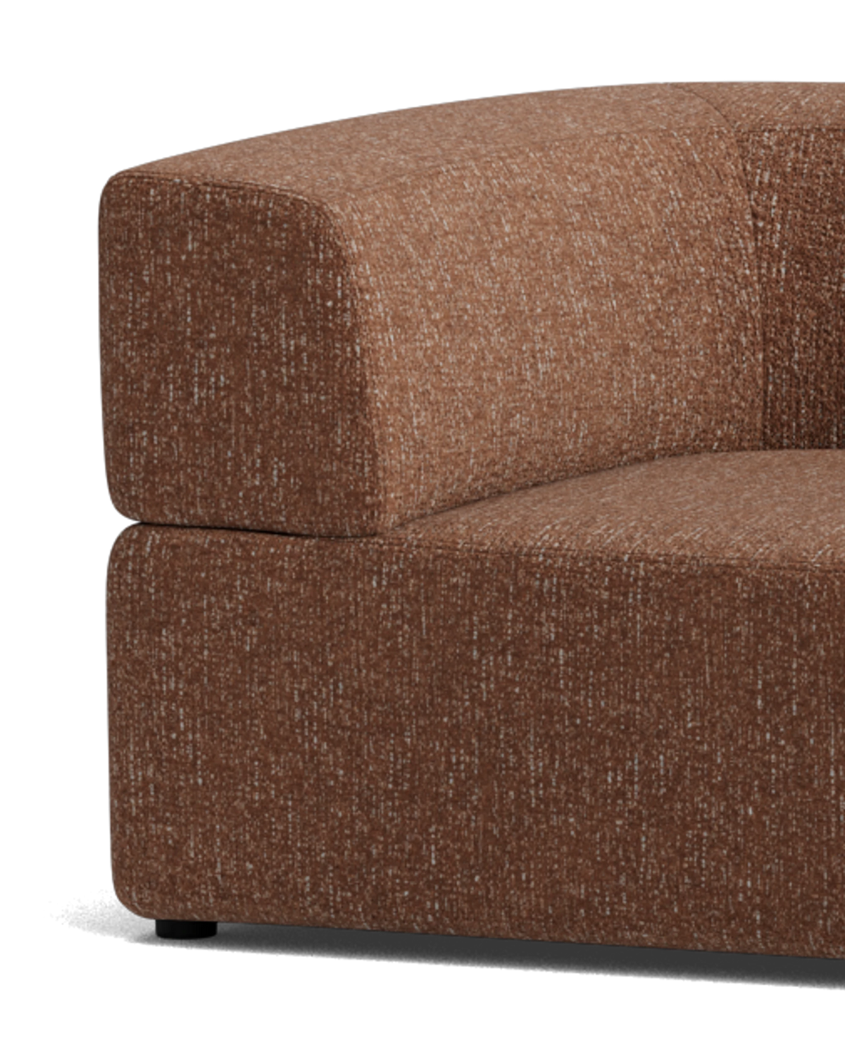 Stretch Large Angled Corner Sofa - Fleck Rust