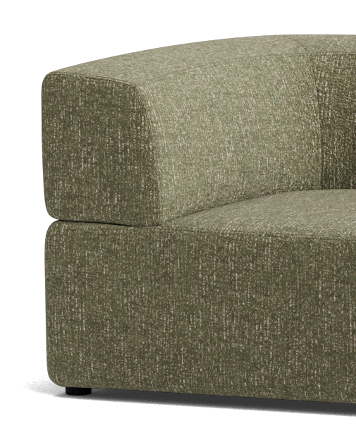 Stretch Large Angled Corner Sofa - Fleck Olive